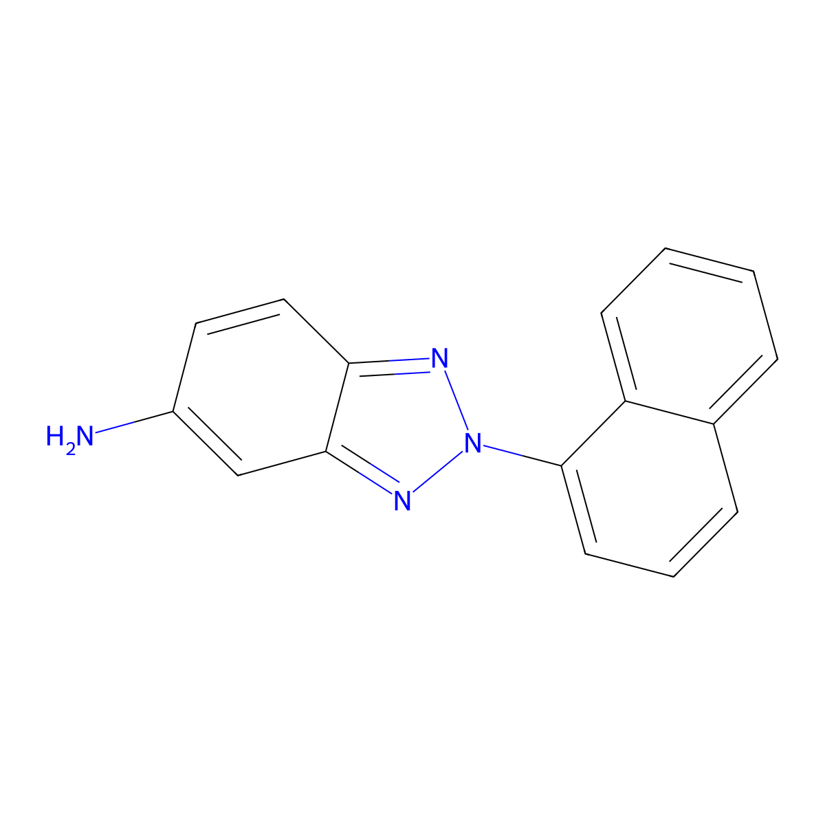 2-(naphthalen-1-yl)-2H-benzo[d][1,2,3]triazol-5-amine molecular structure, CAS 293737-99-2