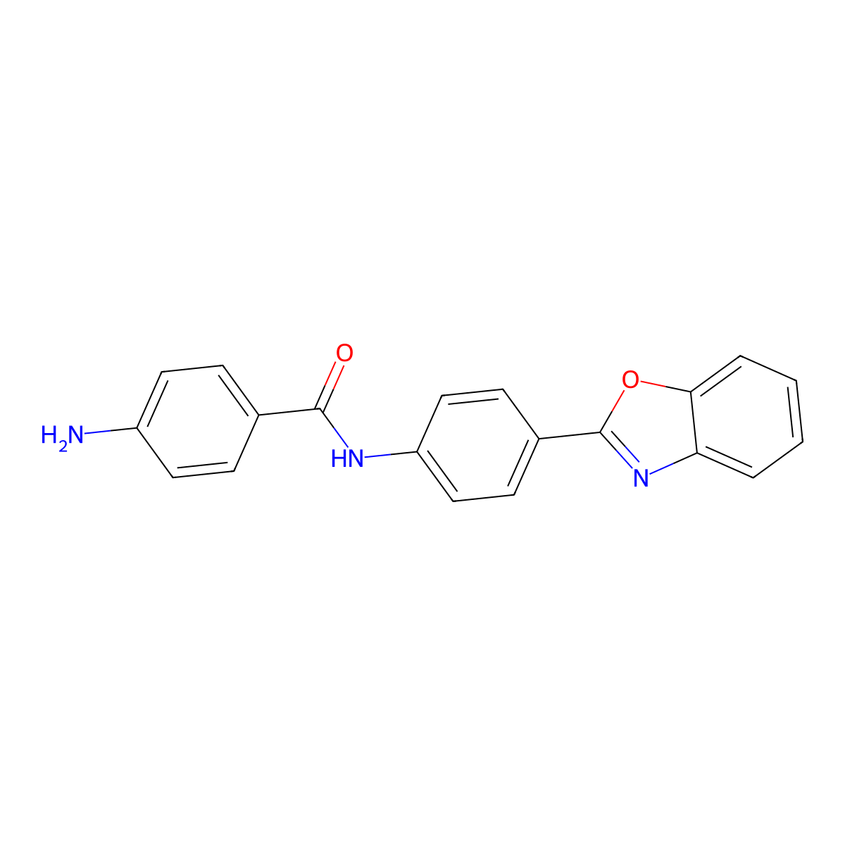 4-amino-N-[4-(1,3-benzoxazol-2-yl)phenyl]benzamide molecular structure, CAS 293738-02-0