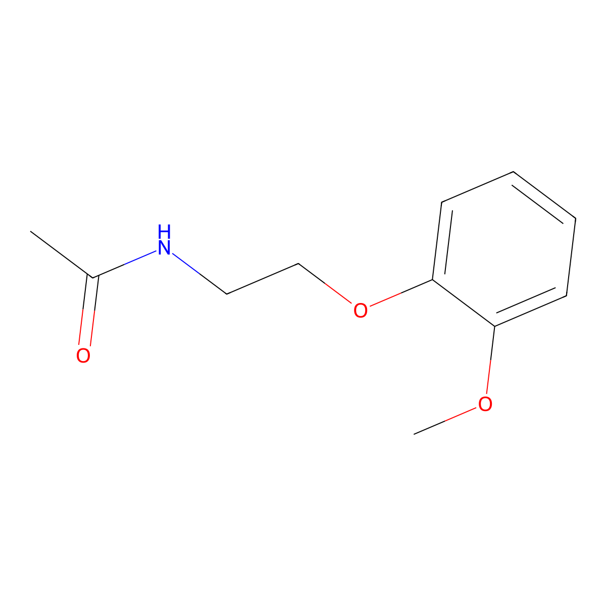 N-[2-(2-methoxyphenoxy)ethyl]acetamide molecular structure, CAS 293738-17-7