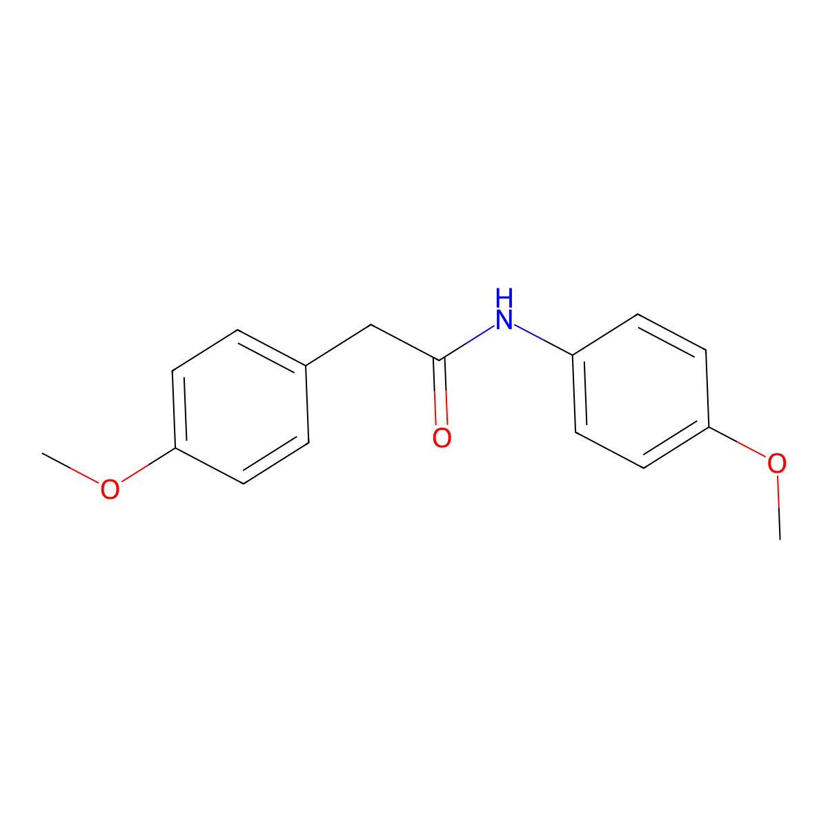 N,2-bis(4-methoxyphenyl)acetamide molecular structure, CAS 293743-31-4