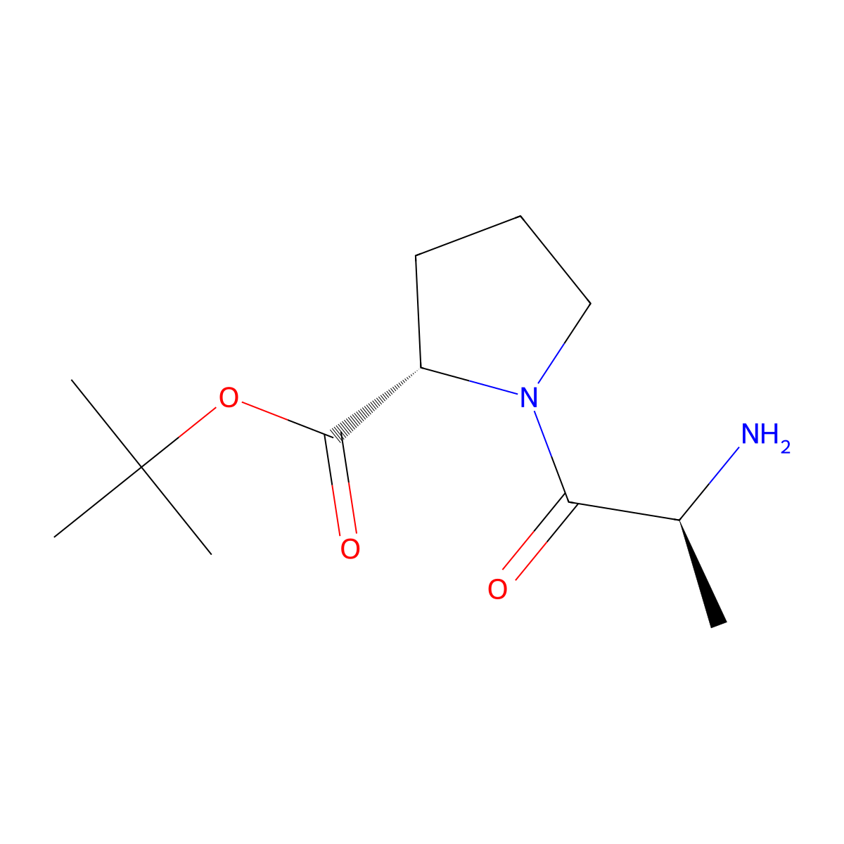 tert-Butyl L-alanyl-L-prolinate molecular structure, CAS 29375-30-2