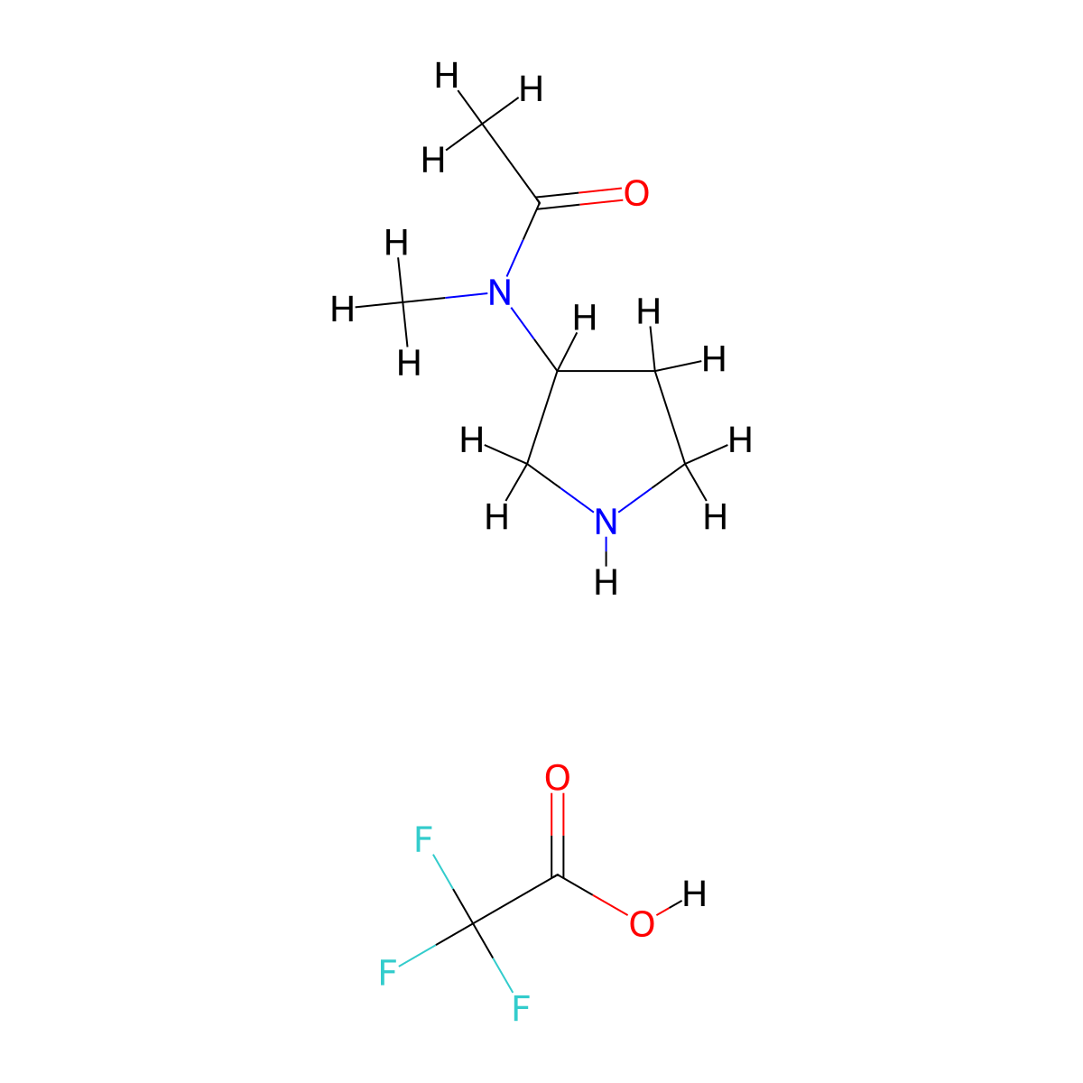 N-methyl-N-(pyrrolidin-3-yl)acetamide 2,2,2-trifluoroacetic acid molecular structure, CAS 2937598-39-3