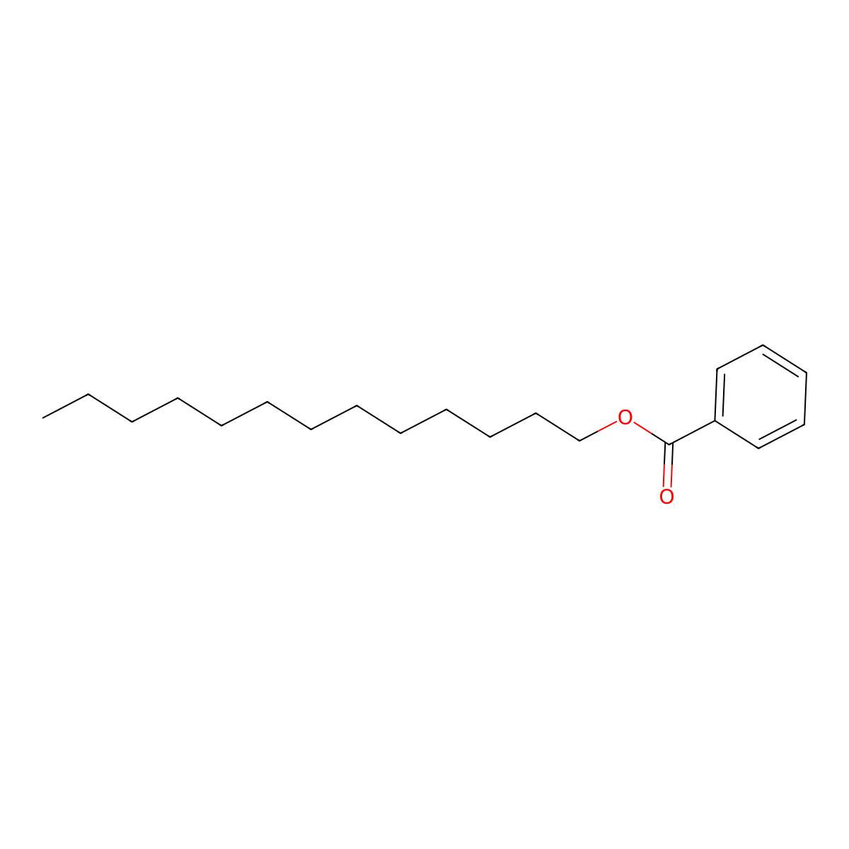 Tridecyl benzoate molecular structure, CAS 29376-83-8