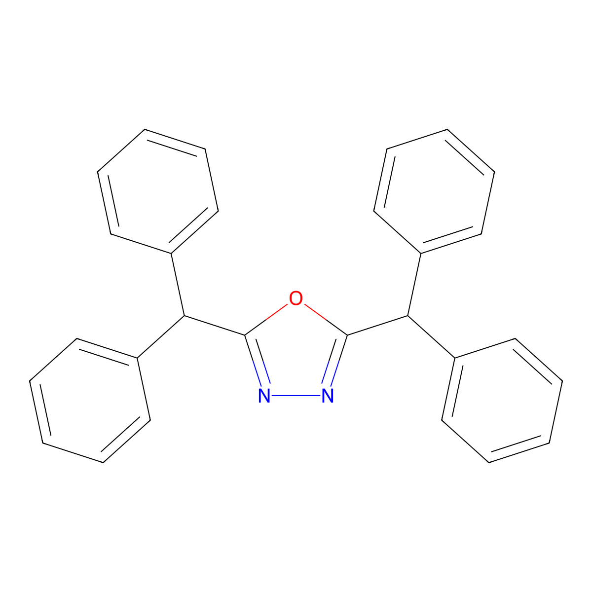 2,5-Dibenzhydryl-1,3,4-oxadiazole molecular structure, CAS 293760-58-4