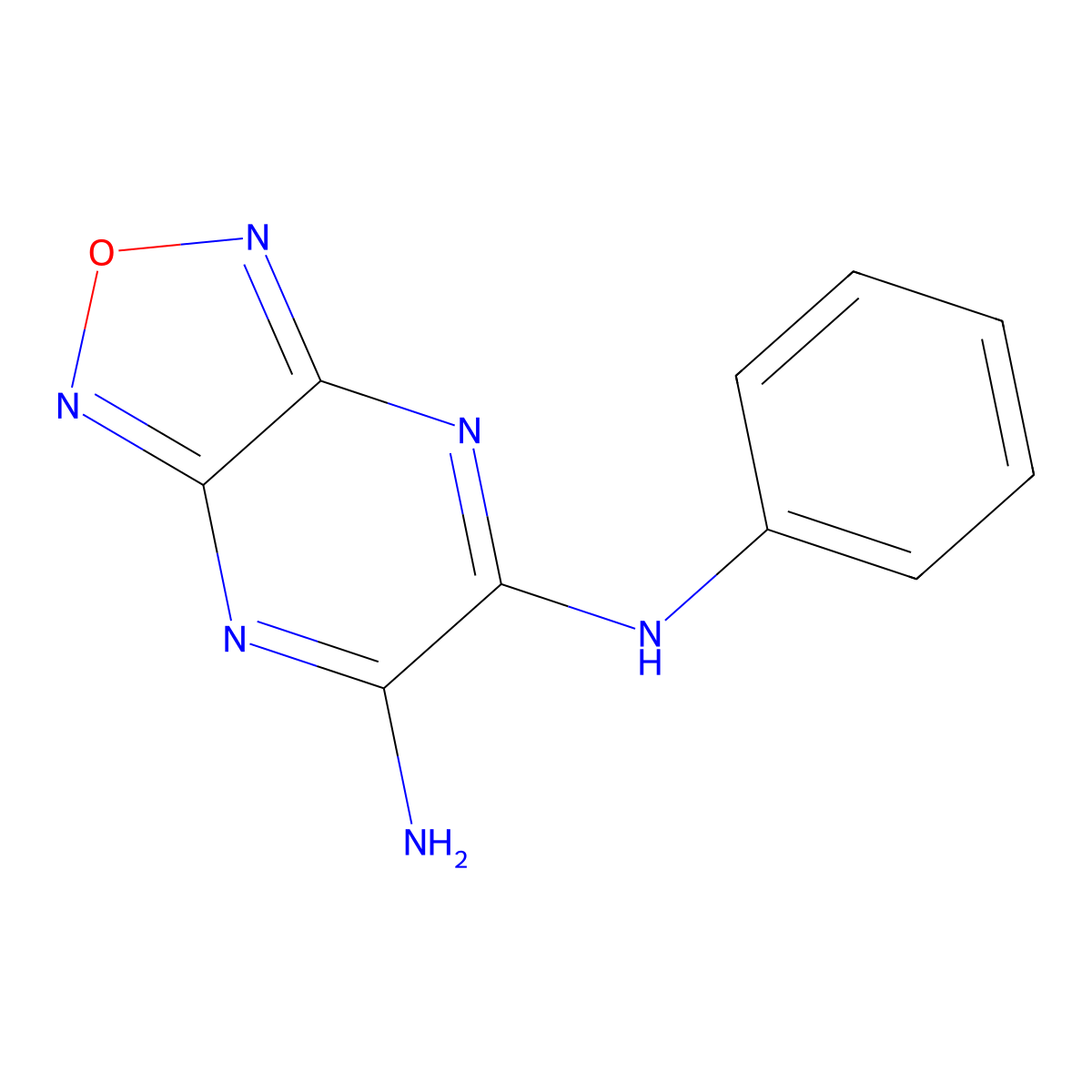 5-N-phenyl-[1,2,5]oxadiazolo[3,4-b]pyrazine-5,6-diamine molecular structure, CAS 293760-70-0