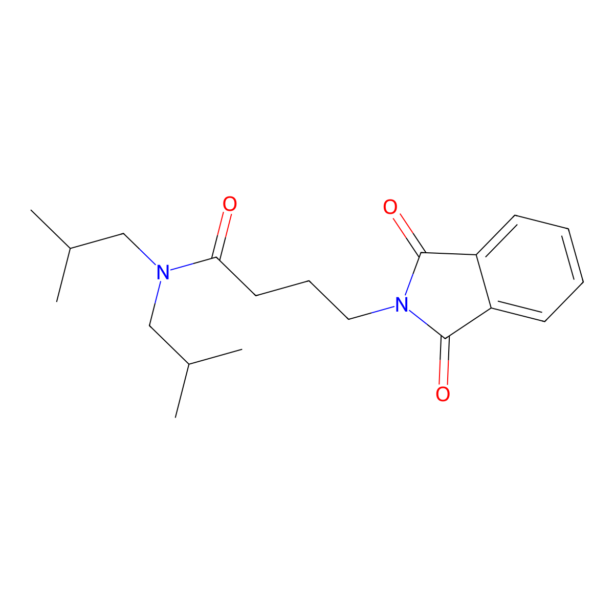 4-(1,3-dioxoisoindol-2-yl)-N,N-bis(2-methylpropyl)butanamide molecular structure, CAS 293760-87-9