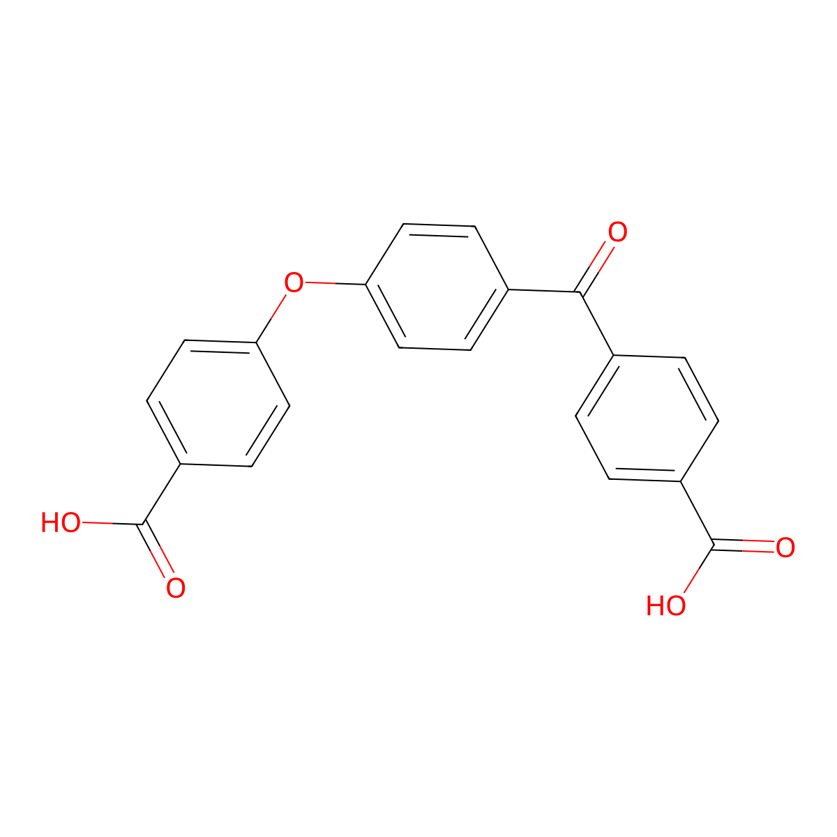 4-{[4-(4-Carboxyphenoxy)phenyl]carbonyl}benzoic acid molecular structure, CAS 293761-61-2