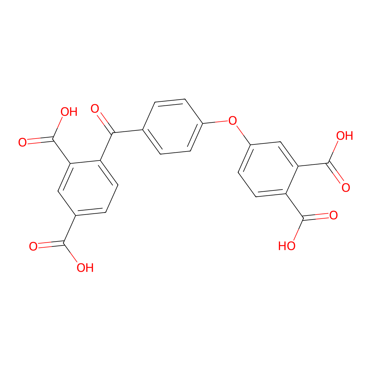 4-{4-[(2,4-Dicarboxyphenyl)carbonyl]phenoxy}benzene-1,2-dicarboxylic acid molecular structure, CAS 293761-62-3
