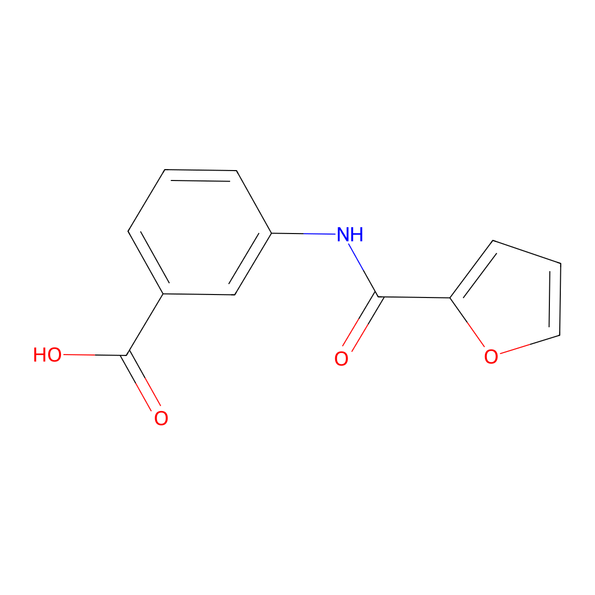 3-(Furan-2-amido)benzoic acid molecular structure, CAS 293761-91-8