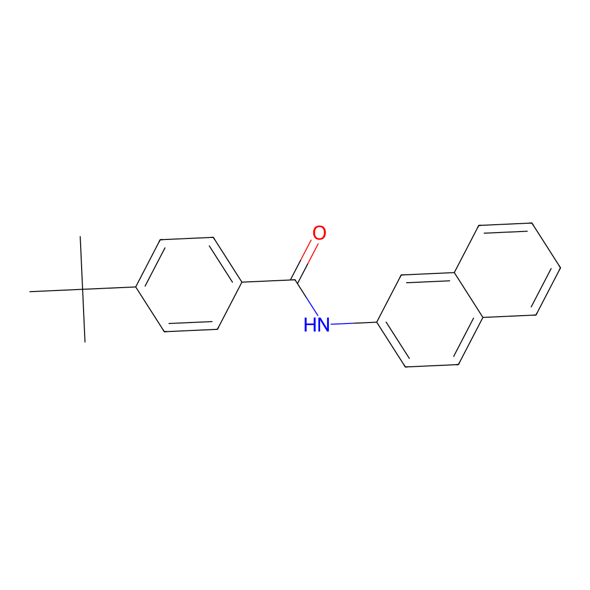 4-tert-butyl-N-(naphthalen-2-yl)benzamide molecular structure, CAS 293761-97-4