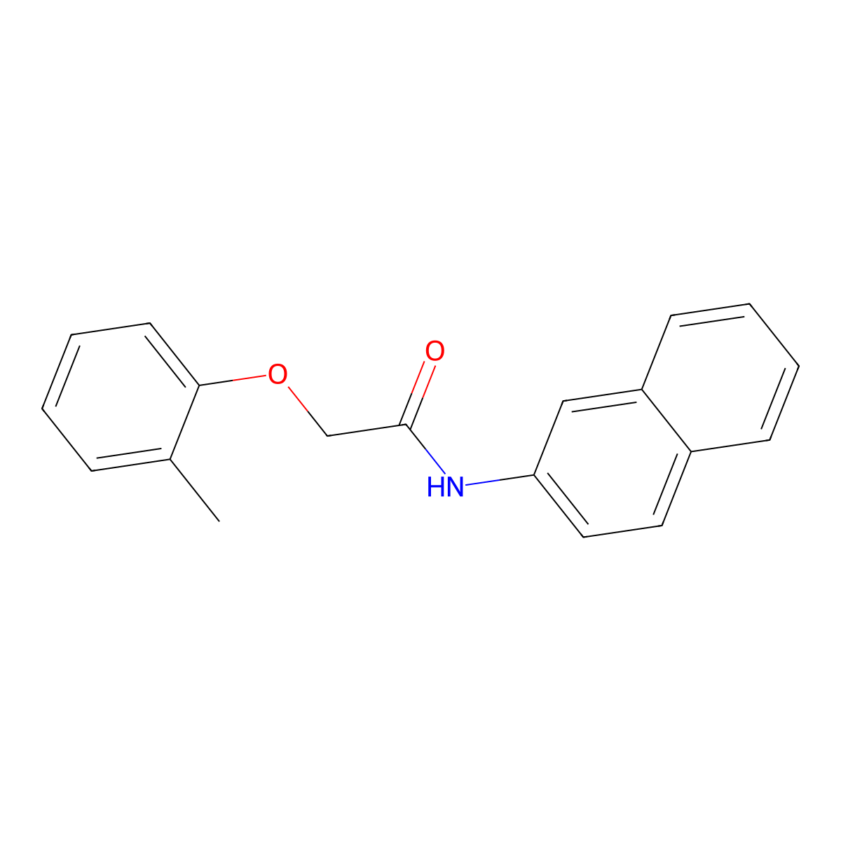 2-(2-methylphenoxy)-N-(naphthalen-2-yl)acetamide molecular structure, CAS 293762-00-2