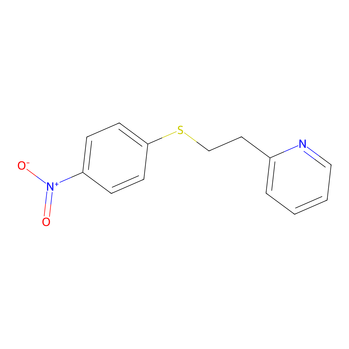 2-[2-(4-Nitrophenyl)sulfanylethyl]pyridine molecular structure, CAS 293762-82-0