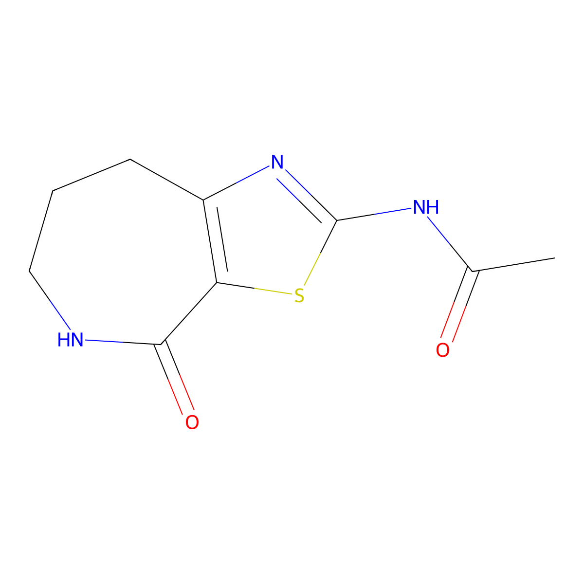 N-(4-Oxo-5,6,7,8-tetrahydro-4H-(1,3)thiazolo(5,4-C)azepin-2-YL)acetamide molecular structure, CAS 293763-26-5
