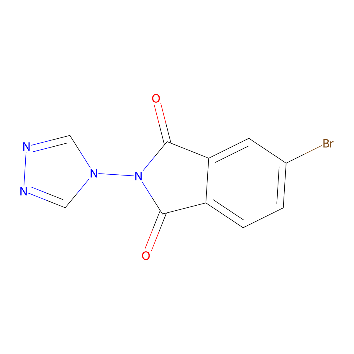 5-bromo-2-(4H-1,2,4-triazol-4-yl)-1H-isoindole-1,3(2H)-dione molecular structure, CAS 293764-20-2