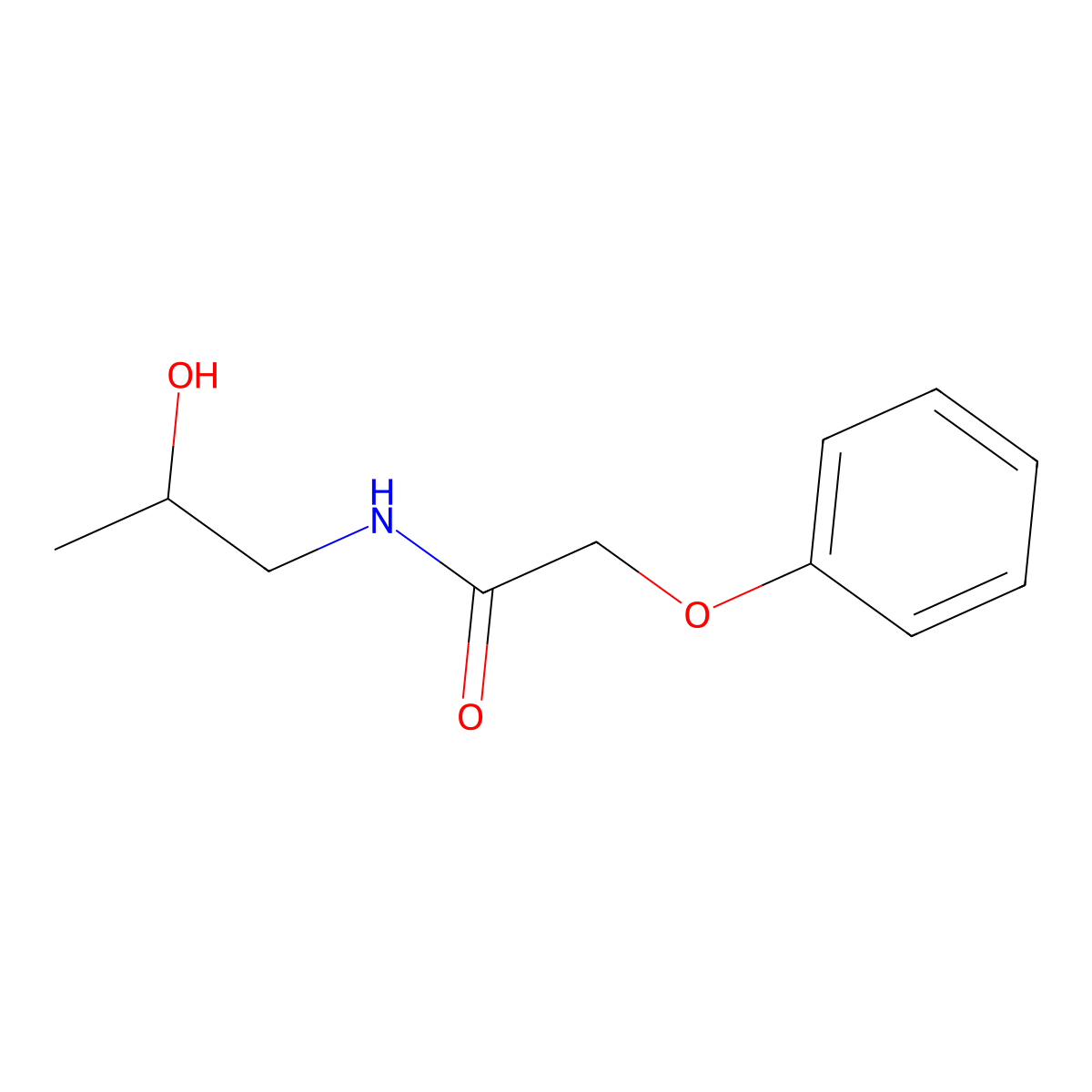 N-(2-hydroxypropyl)-2-phenoxyacetamide molecular structure, CAS 293764-43-9