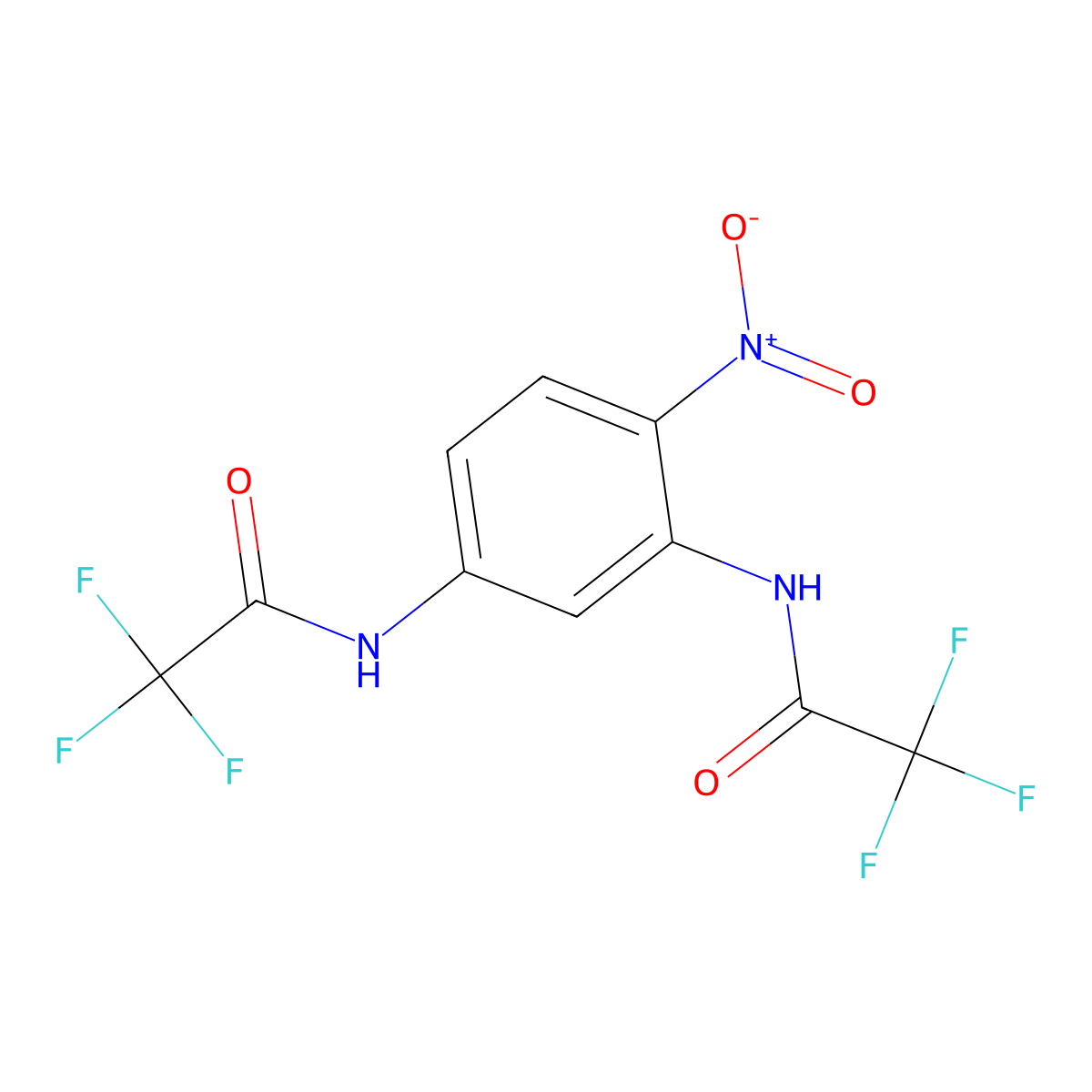 2,2,2-trifluoro-N-[4-nitro-3-[(2,2,2-trifluoroacetyl)amino]phenyl]acetamide molecular structure, CAS 293764-96-2