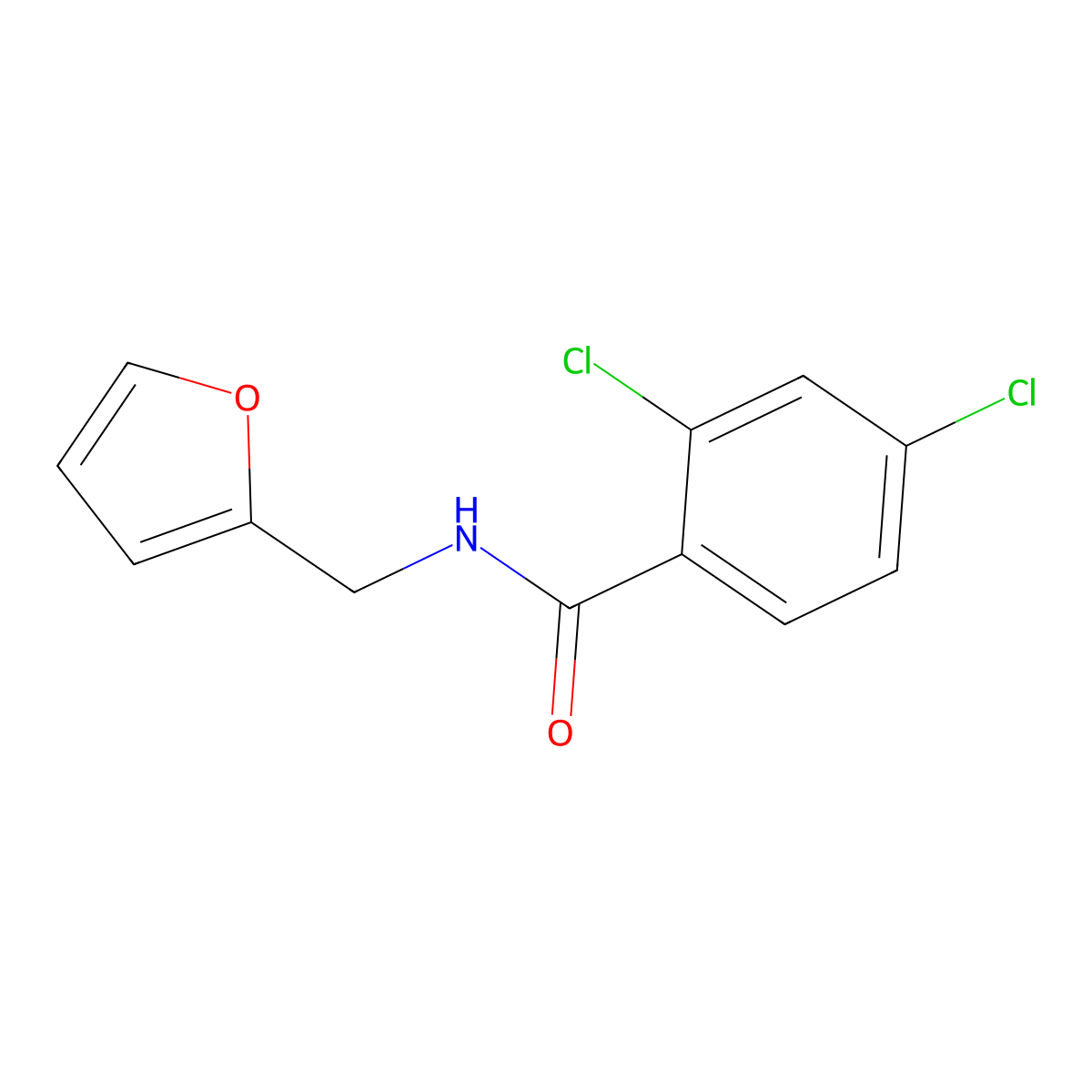 2,4-dichloro-N-(furan-2-ylmethyl)benzamide molecular structure, CAS 293765-06-7