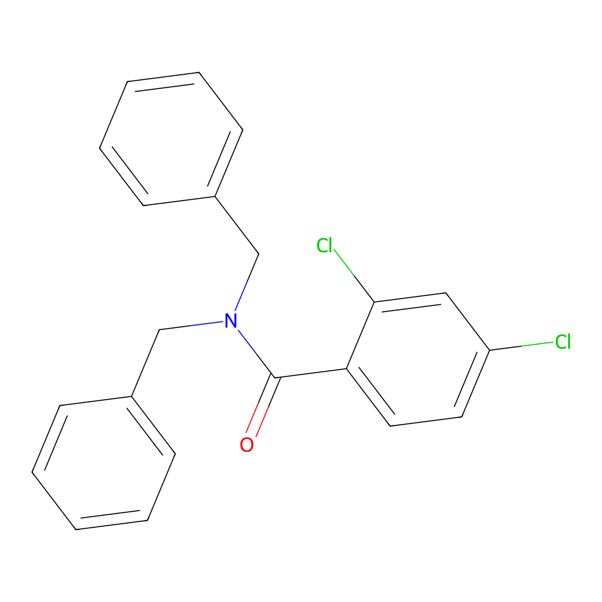 N,N-dibenzyl-2,4-dichlorobenzamide molecular structure, CAS 293765-09-0