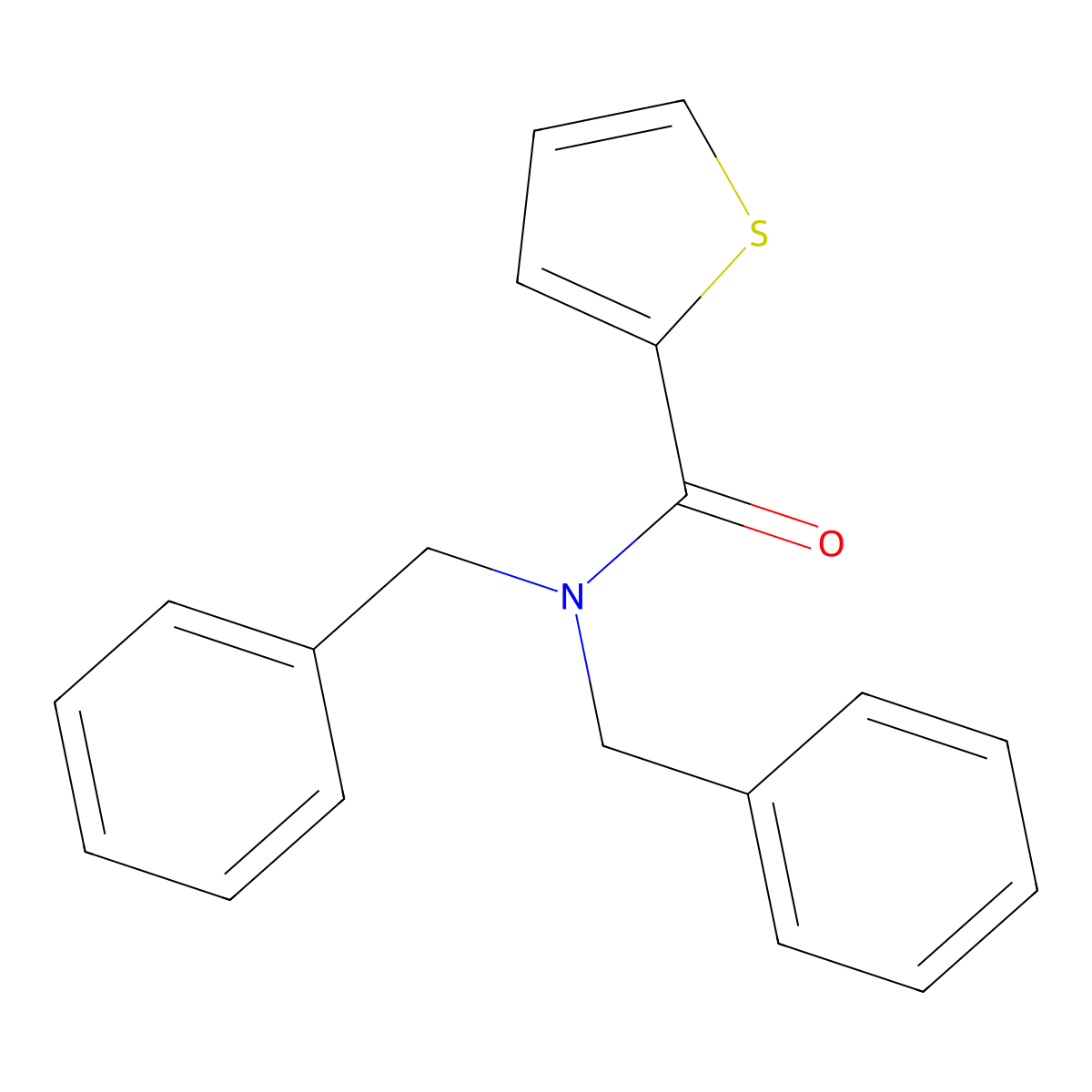 N,N-dibenzylthiophene-2-carboxamide molecular structure, CAS 293765-10-3