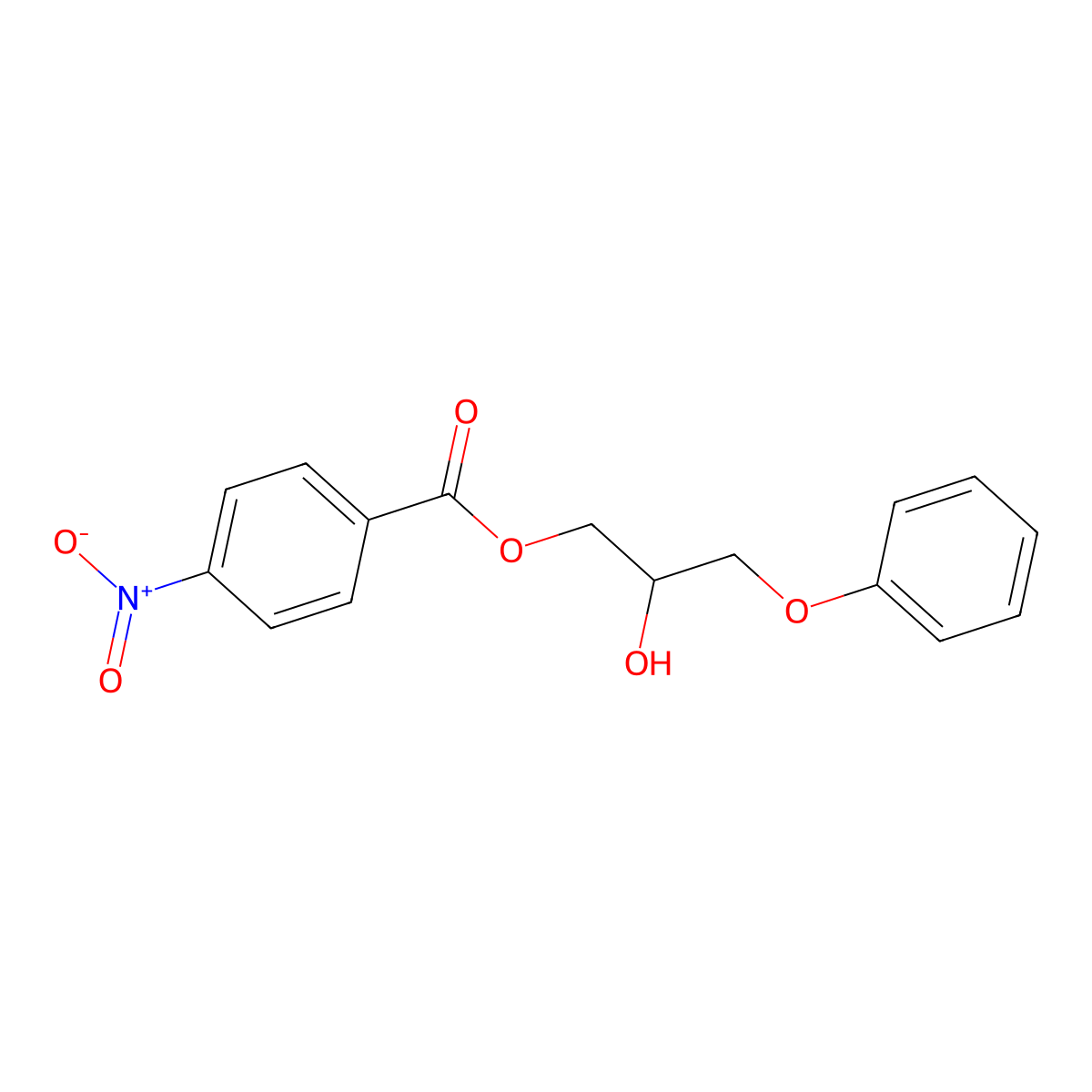 2-Hydroxy-3-phenoxypropyl 4-nitrobenzoate molecular structure, CAS 293765-22-7