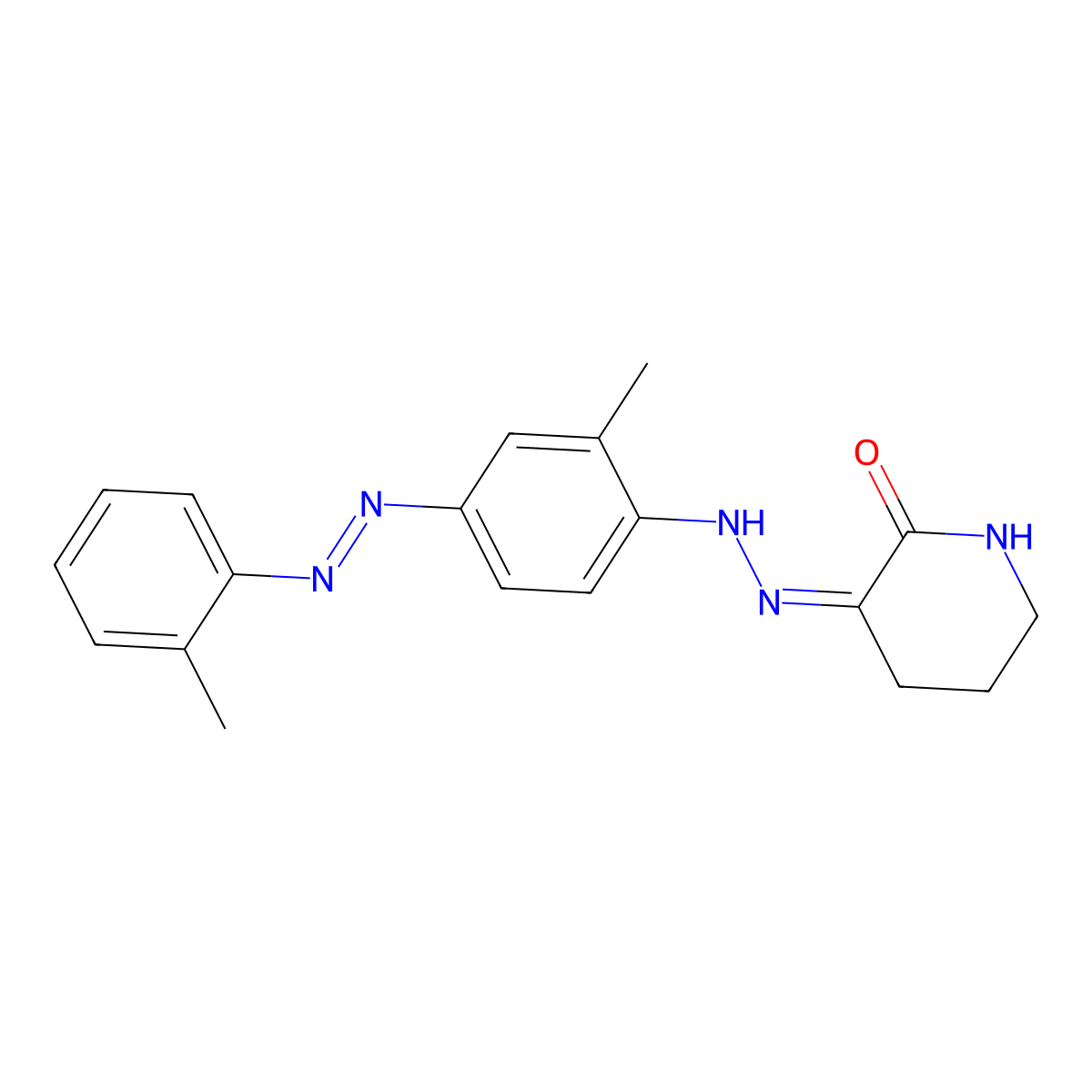 2,3-Piperidinedione, 3-[2-[2-methyl-4-[2-(2-methylphenyl)diazenyl]phenyl]hydrazone] molecular structure, CAS 293765-27-2