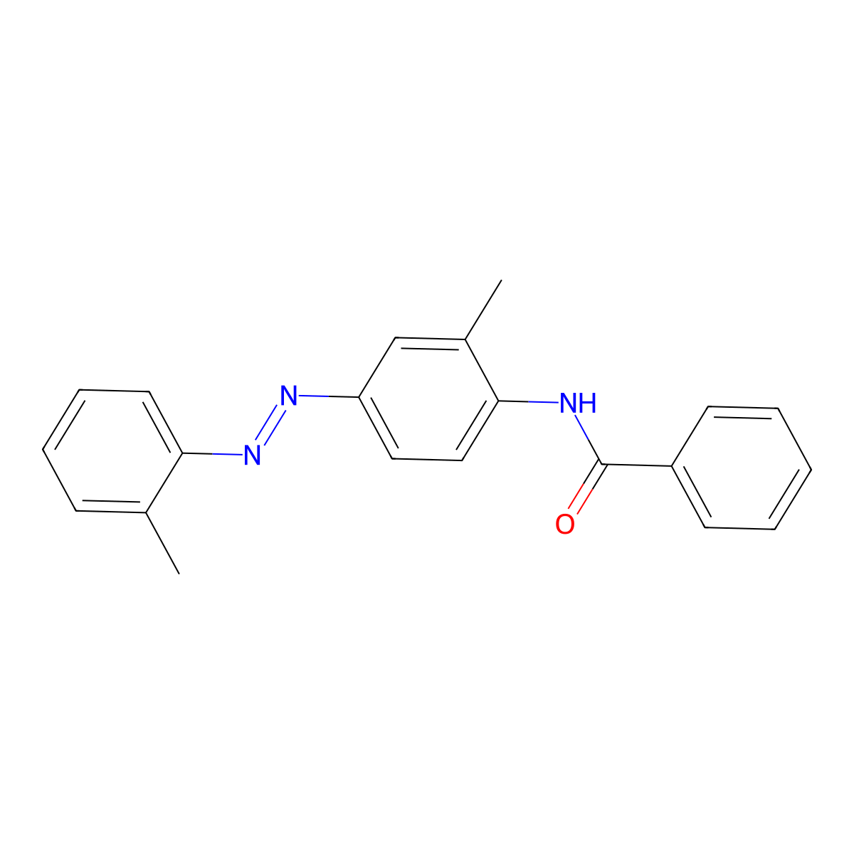 N-{2-methyl-4-[(2-methylphenyl)diazenyl]phenyl}benzamide molecular structure, CAS 293765-30-7