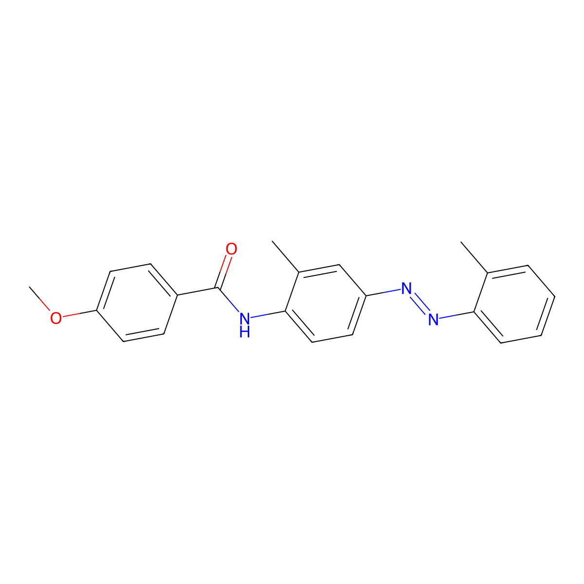 Benzamide, 4-methoxy-N-[2-methyl-4-(2-tolylazo)phenyl]- molecular structure, CAS 293765-31-8