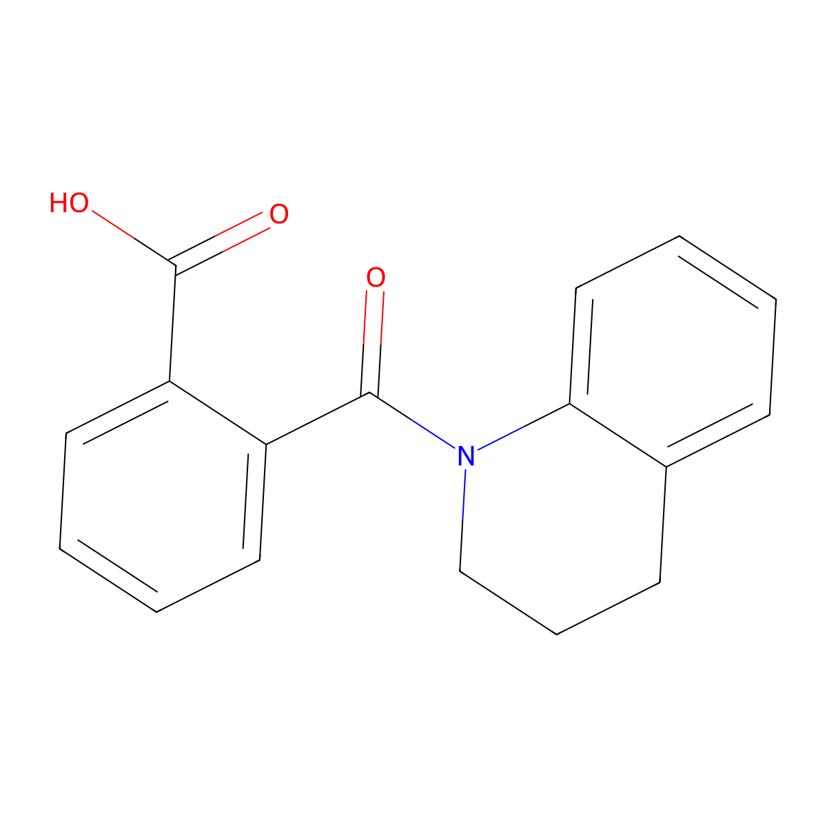 2-(3,4-dihydroquinolin-1(2H)-ylcarbonyl)benzoic acid molecular structure, CAS 293766-18-4