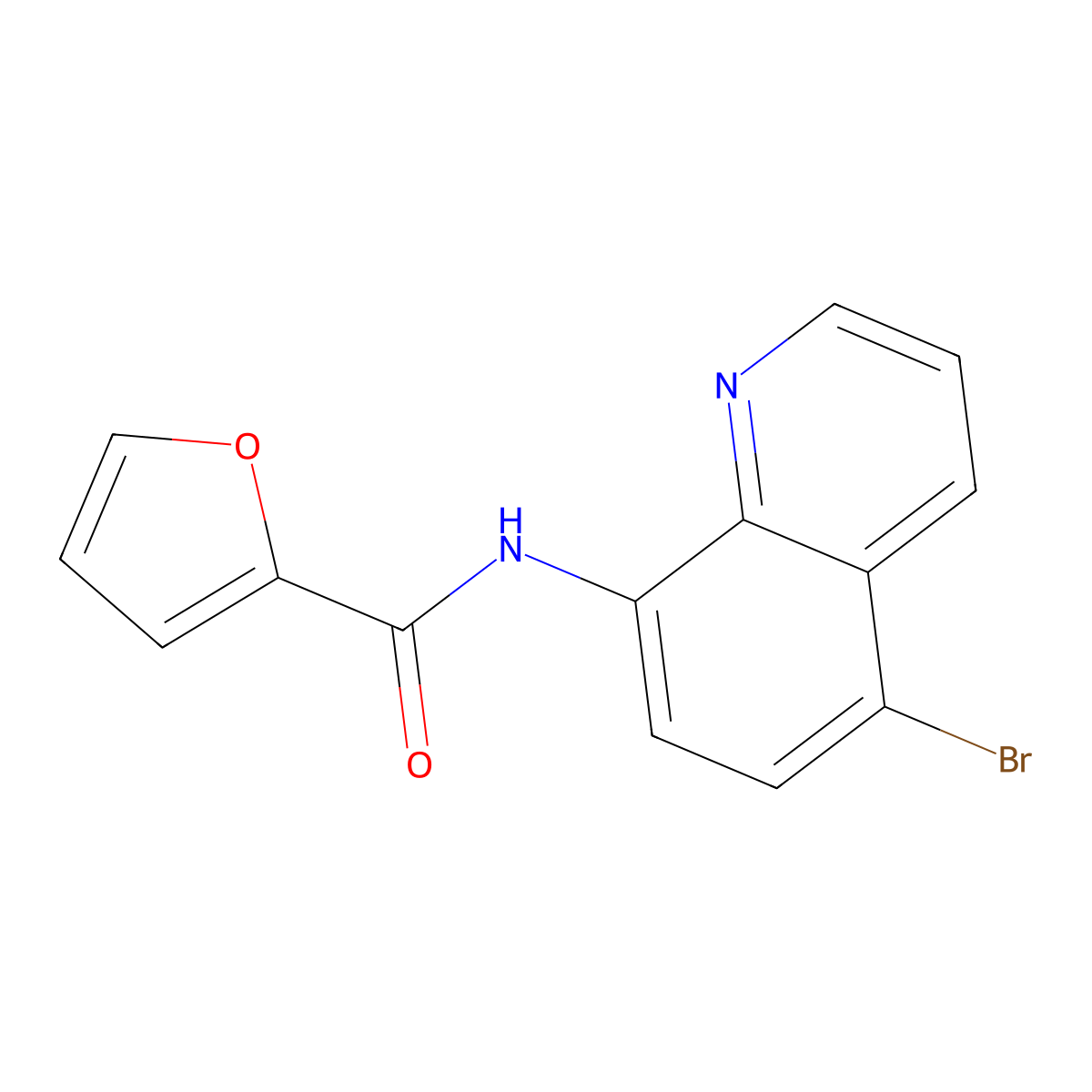 N-(5-bromoquinolin-8-yl)furan-2-carboxamide molecular structure, CAS 293766-30-0