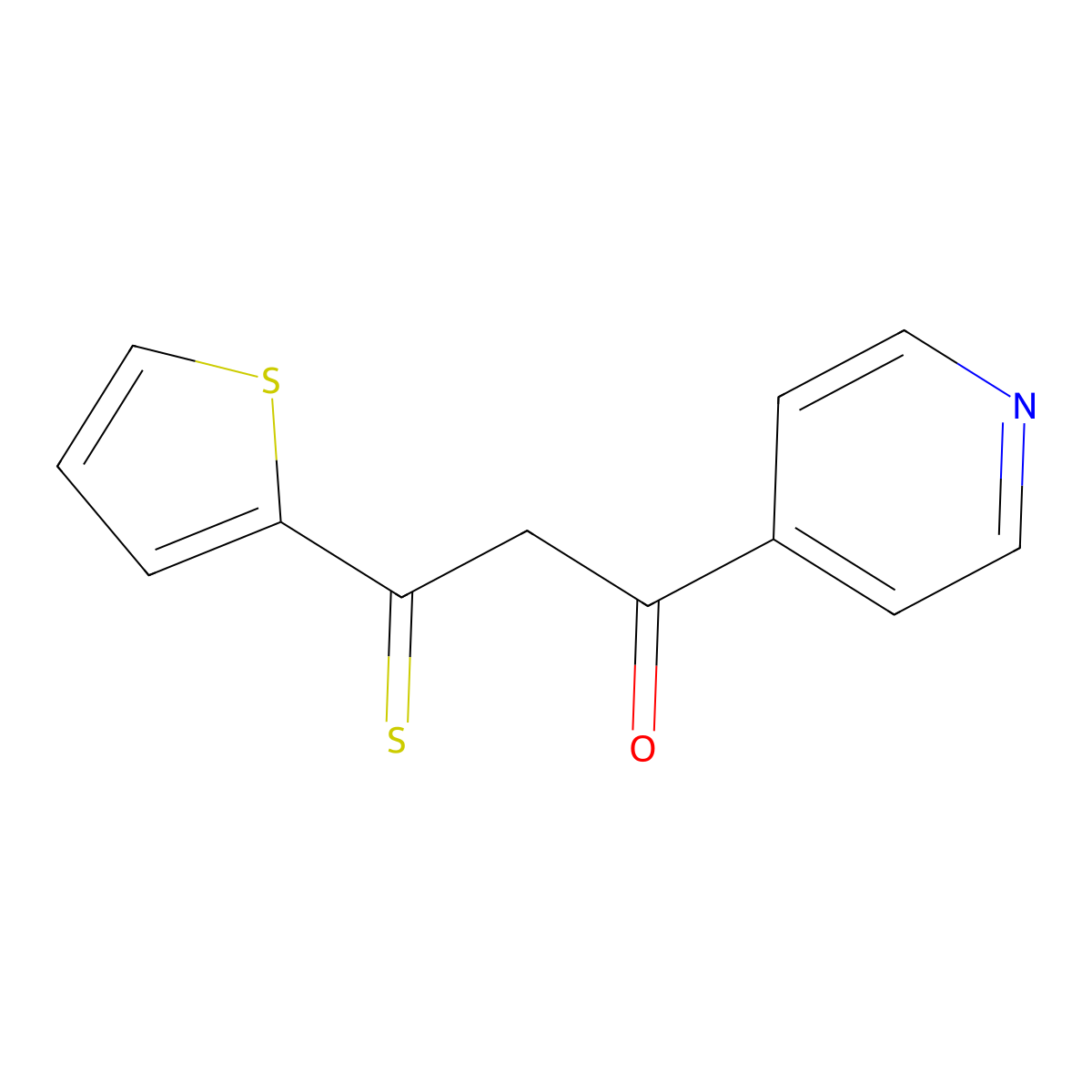 1-Pyridin-4-yl-3-sulfanylidene-3-thiophen-2-ylpropan-1-one molecular structure, CAS 293767-21-2