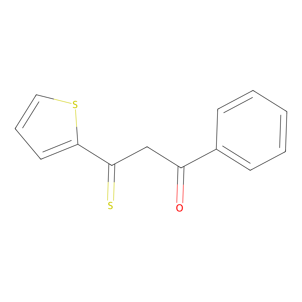 1-Phenyl-3-(thiophen-2-yl)-3-thioxopropan-1-one molecular structure, CAS 293767-25-6