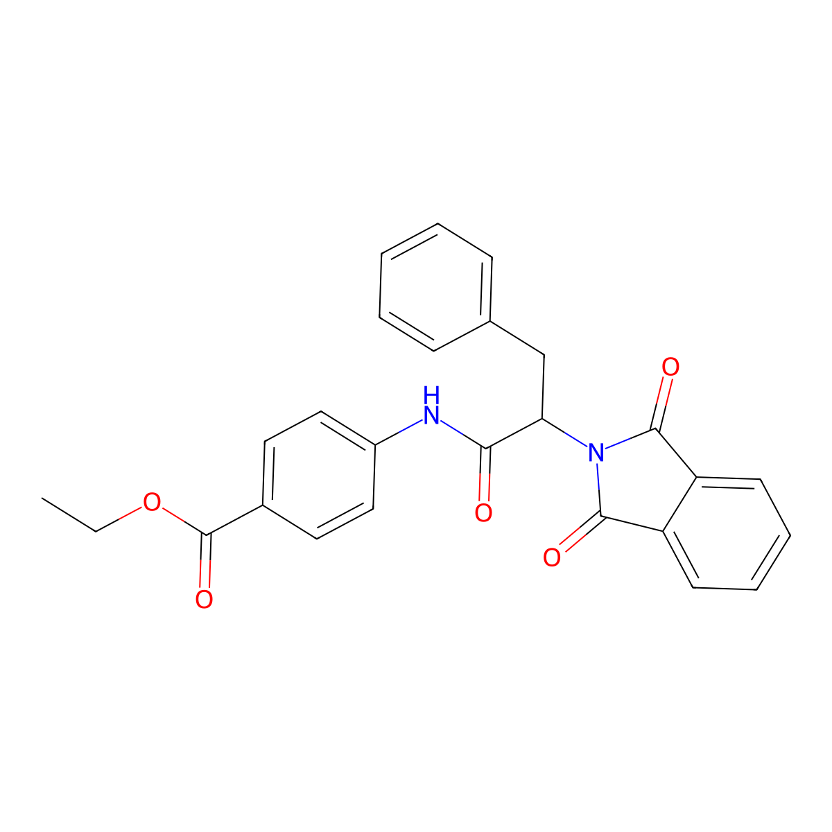 ethyl 4-{[2-(1,3-dioxo-1,3-dihydro-2H-isoindol-2-yl)-3-phenylpropanoyl]amino}benzoate molecular structure, CAS 293767-60-9