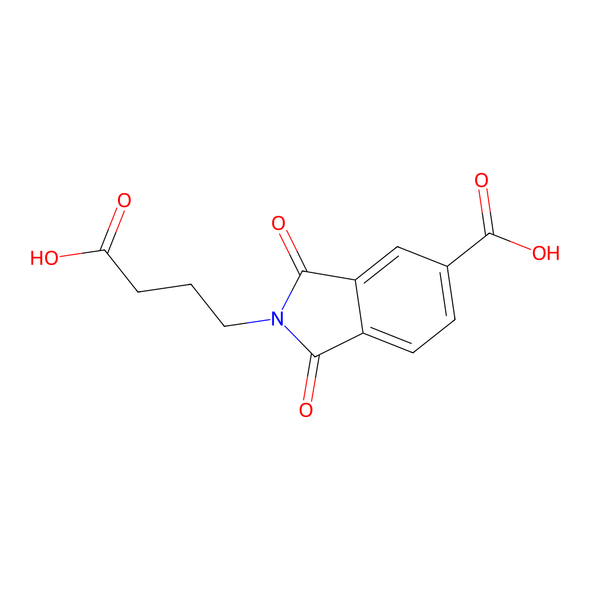 2-(3-Carboxypropyl)-1,3-dioxoisoindoline-5-carboxylic acid molecular structure, CAS 29378-19-6