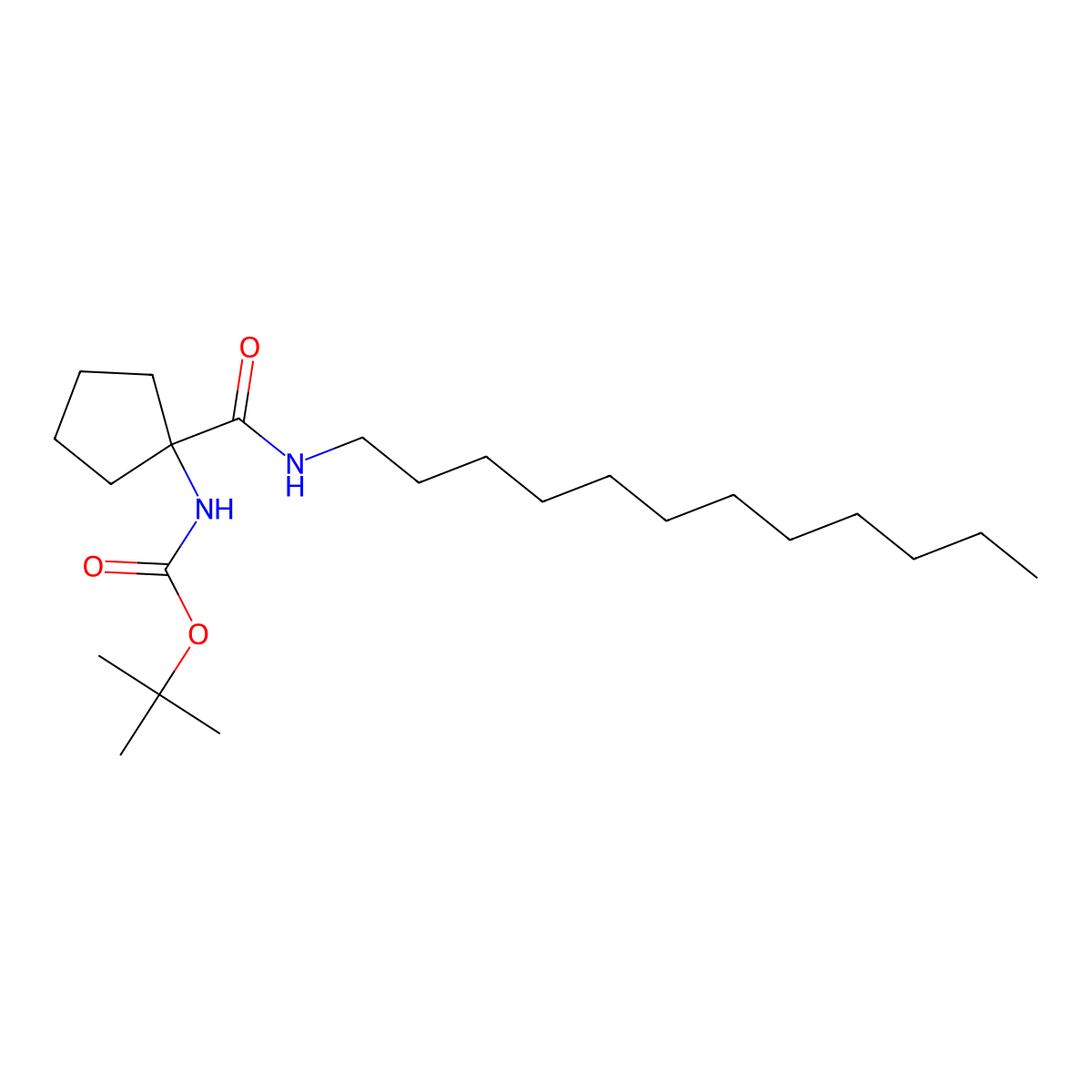 Tert-butyl (1-(dodecylcarbamoyl)cyclopentyl)carbamate molecular structure, CAS 2937831-70-2