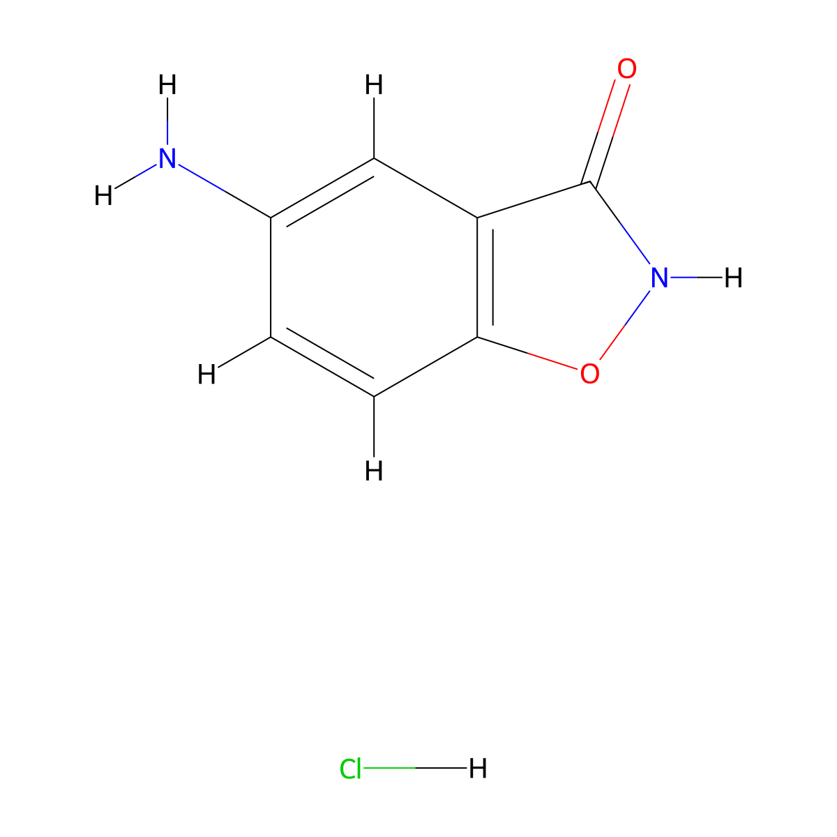 5-Amino-1,2-benzoxazol-3-ol hydrochloride molecular structure, CAS 2937867-50-8