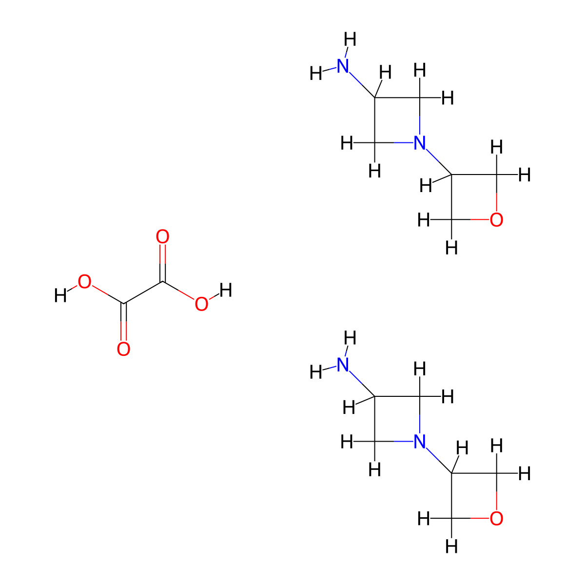 Oxalic acid;1-(oxetan-3-yl)azetidin-3-amine molecular structure, CAS 2937879-83-7