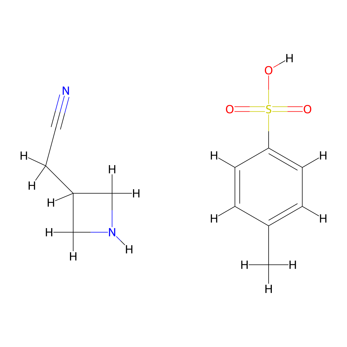 2-(Azetidin-3-yl)acetonitrile;4-methylbenzenesulfonic acid molecular structure, CAS 2937880-12-9