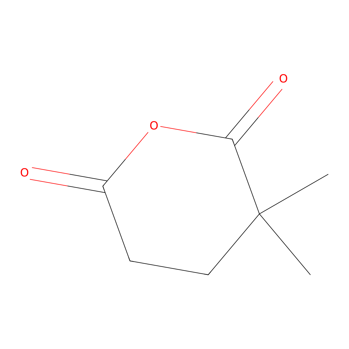 Dihydro-3,3-dimethyl-2H-pyran-2,6(3H)-dione molecular structure, CAS 2938-48-9