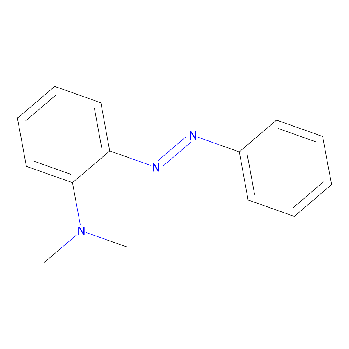 N,N-Dimethyl-2-(phenylazo)benzenamine molecular structure, CAS 29387-92-6