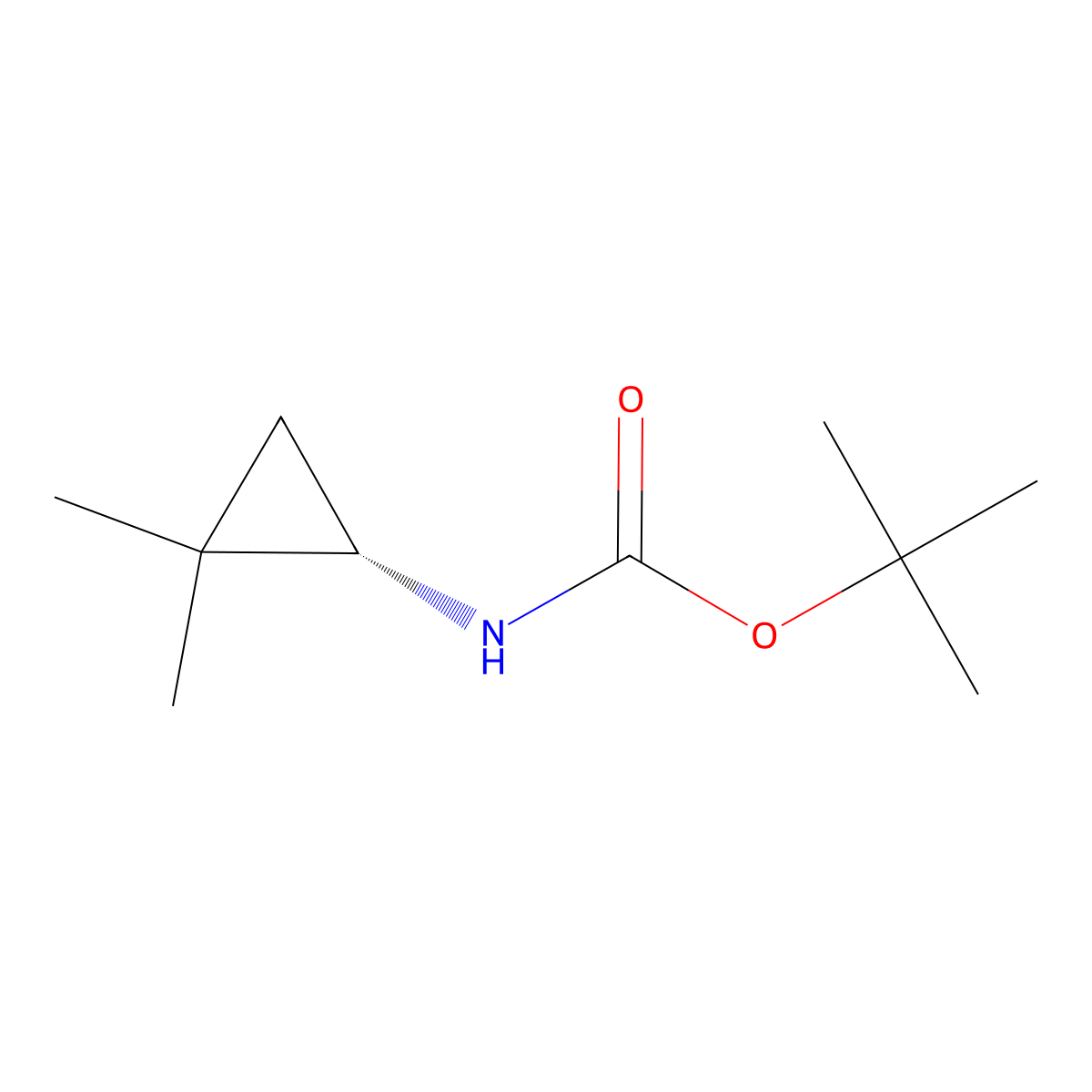 Tert-butyl (S)-(2,2-dimethylcyclopropyl)carbamate molecular structure, CAS 2938875-59-1