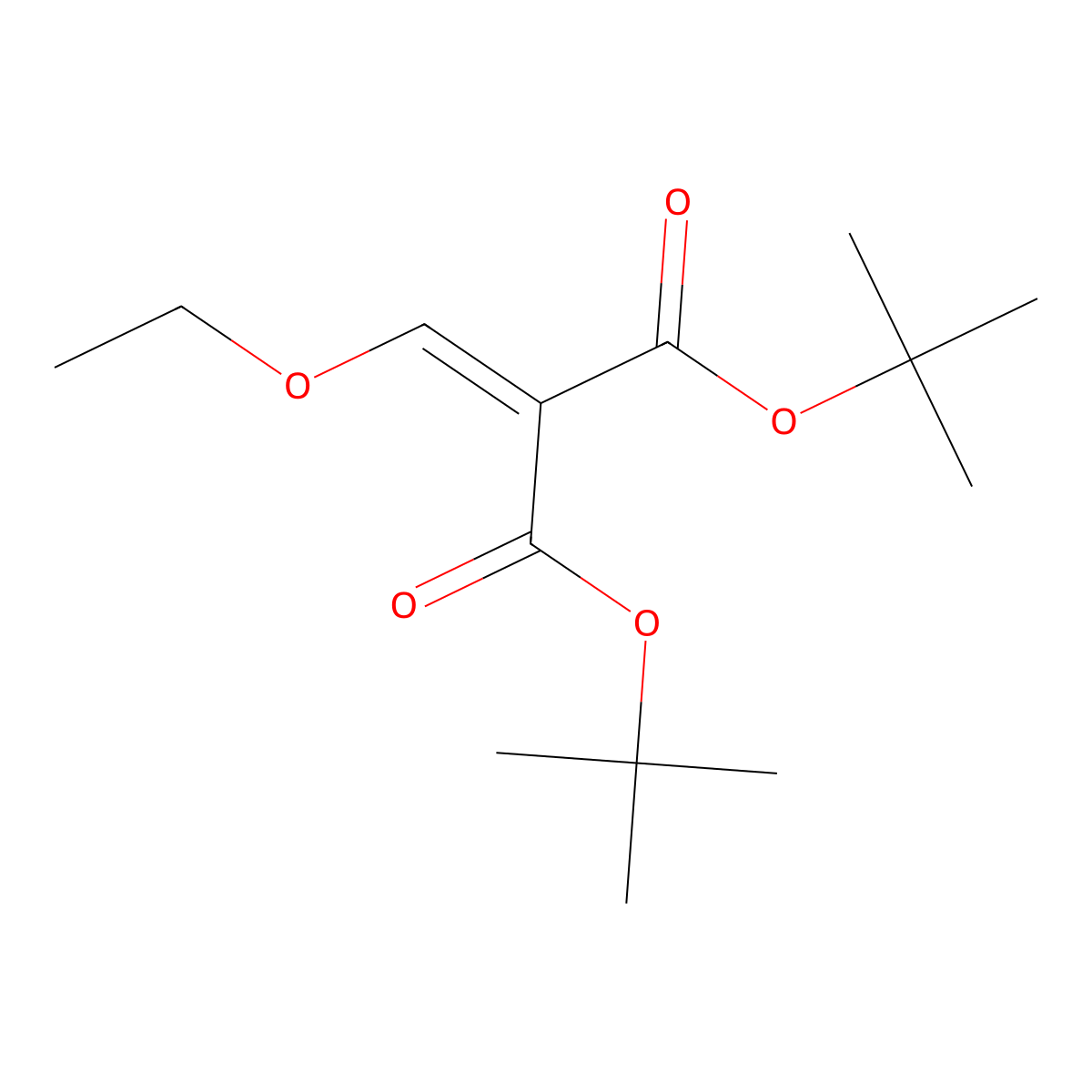 Di-tert-butyl 2-(Ethoxymethylene)malonate molecular structure, CAS 2938948-72-0