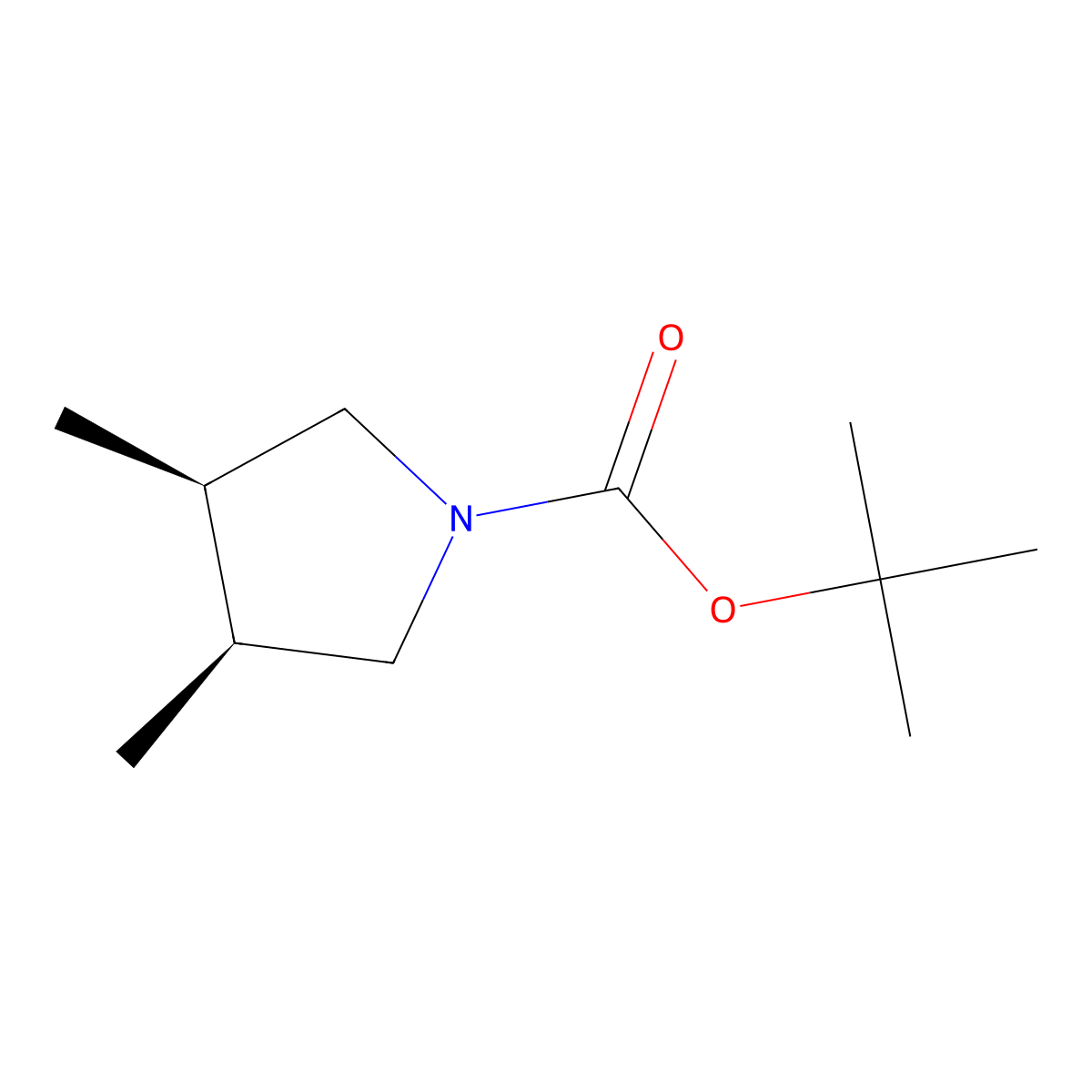 cis-Tert-butyl 3,4-dimethylpyrrolidine-1-carboxylate molecular structure, CAS 2938996-81-5