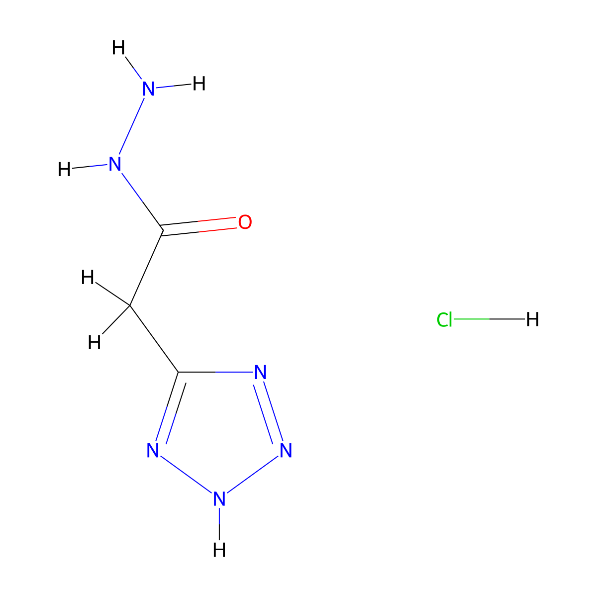 2-(1H-Tetrazol-5-yl)acetohydrazide Hydrochloride molecular structure, CAS 2938997-12-5