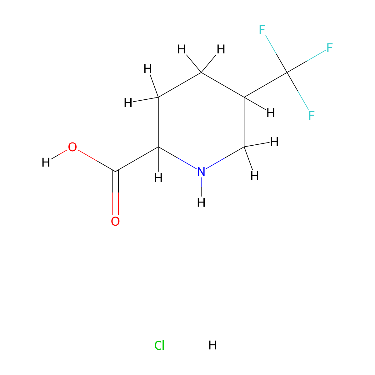 5-(Trifluoromethyl)piperidine-2-carboxylic acid;hydrochloride molecular structure, CAS 2938997-16-9