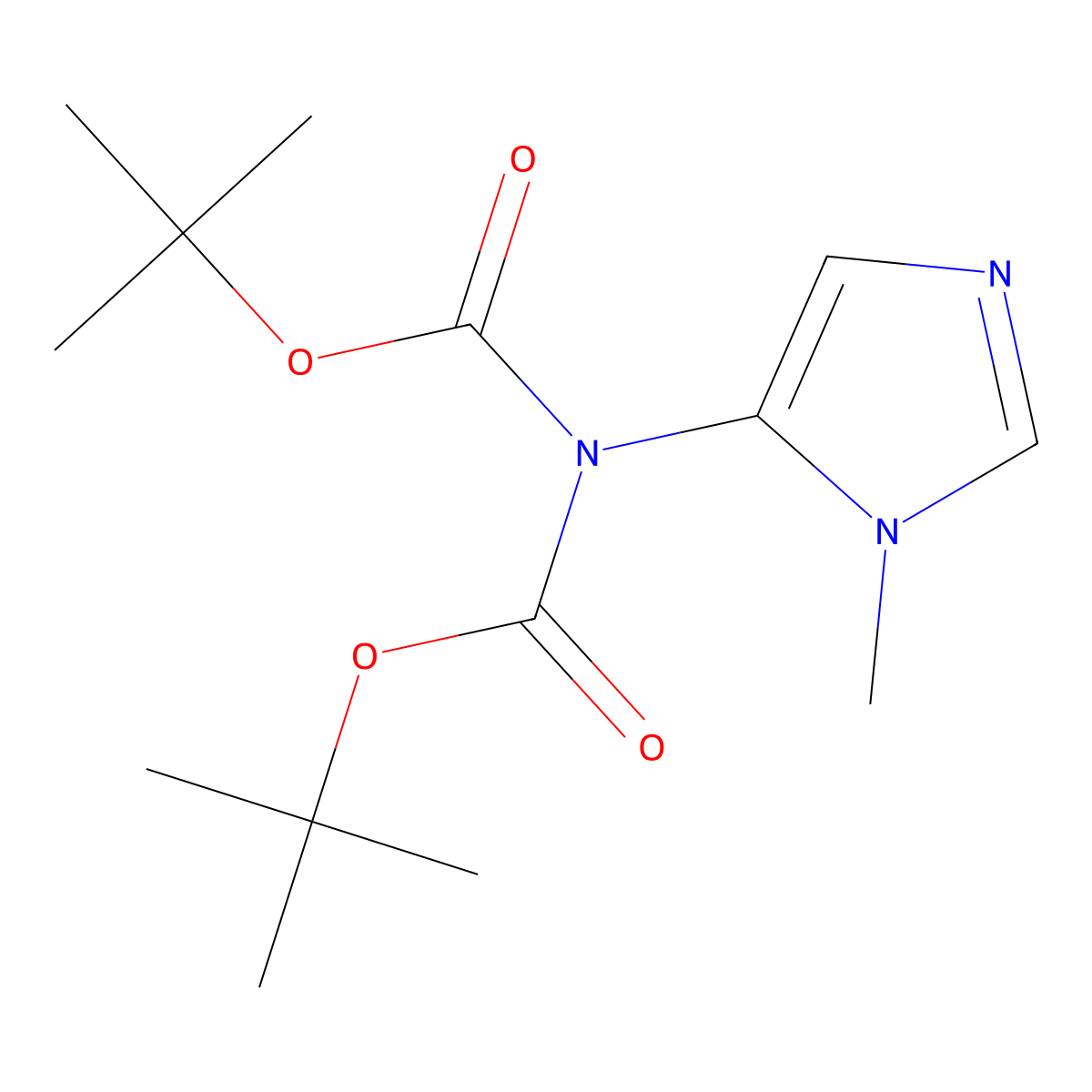 5-Bis(boc)-amino-1-methyl-1H-imidazole molecular structure, CAS 2938997-38-5