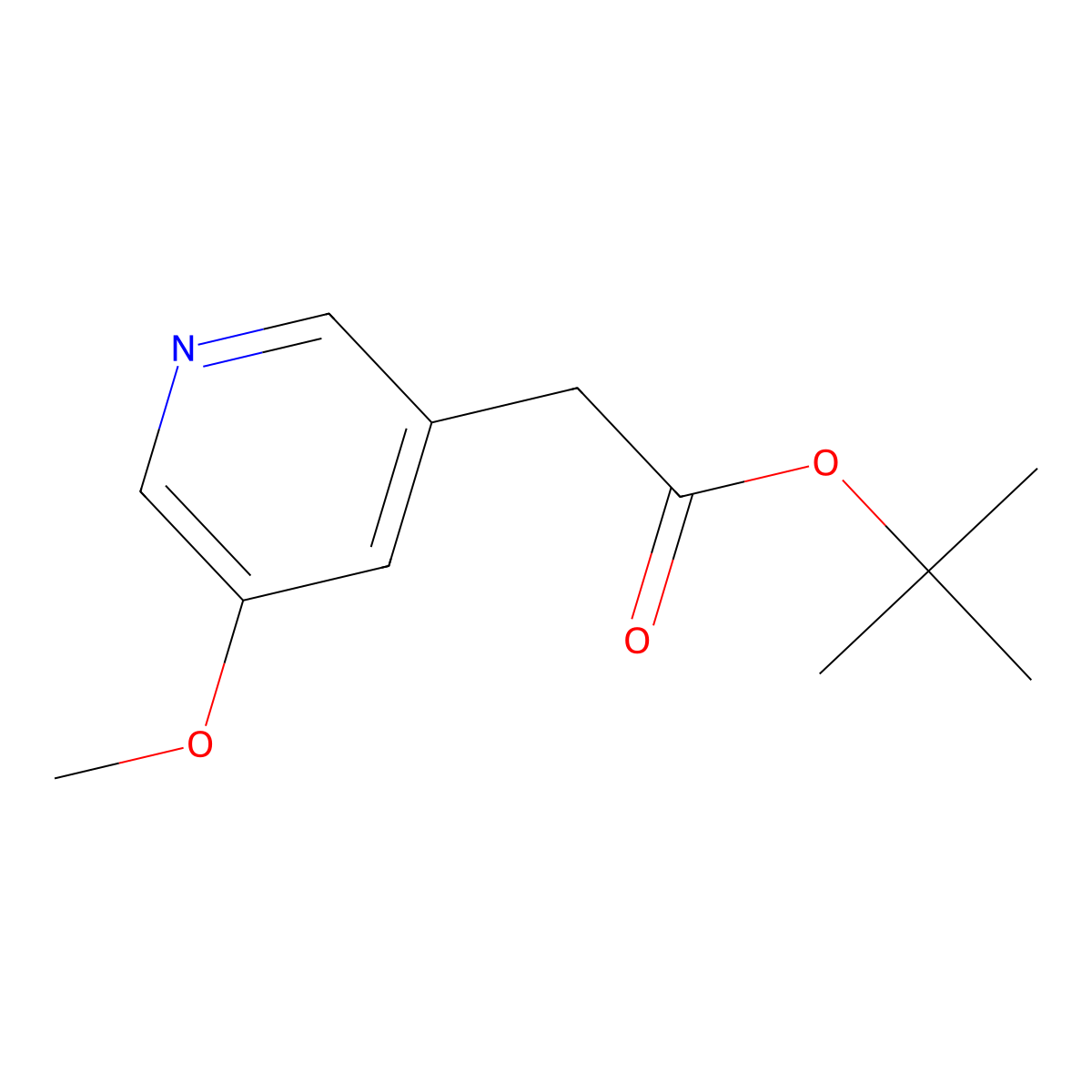 Tert-butyl 2-(5-methoxypyridin-3-YL)acetate molecular structure, CAS 2938997-48-7