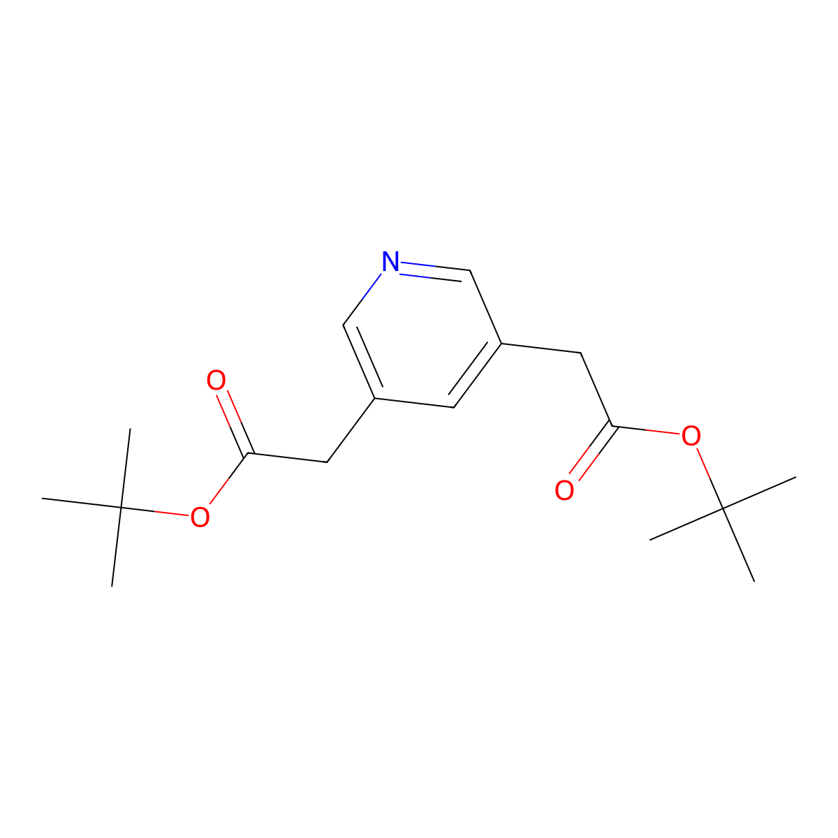 DI-Tert-butyl 2,2'-(pyridine-3,5-diyl)diacetate molecular structure, CAS 2938997-49-8