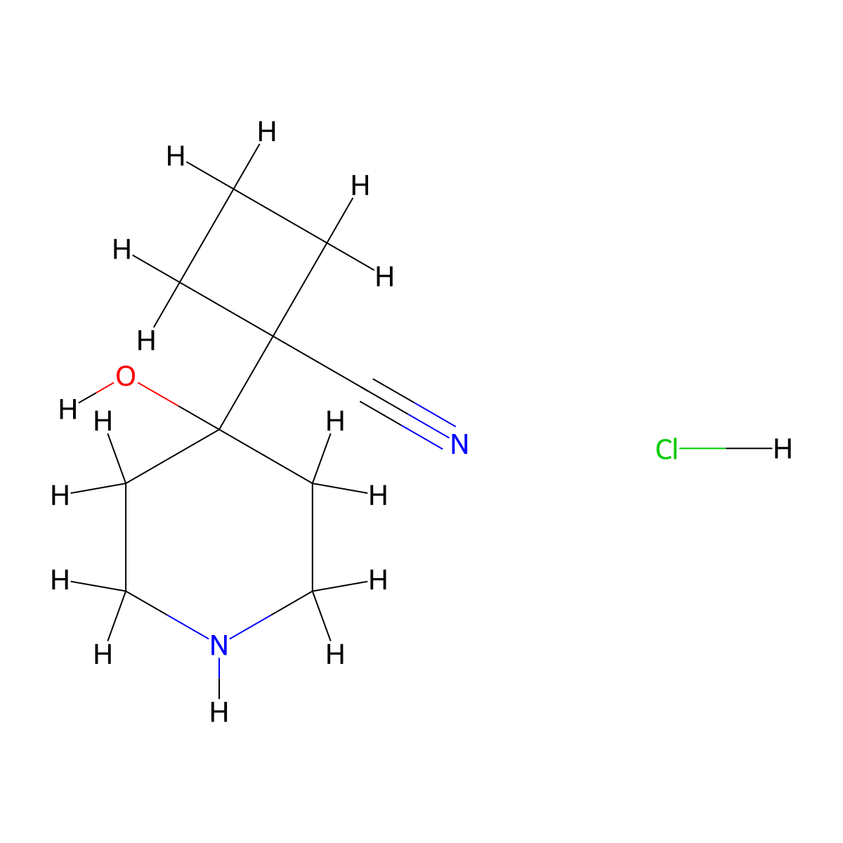 1-(4-Hydroxypiperidin-4-YL)cyclobutane-1-carbonitrile hydrochloride molecular structure, CAS 2938997-51-2