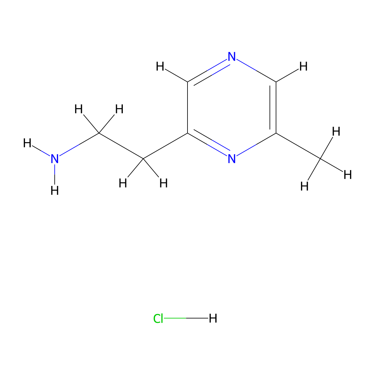 2-(6-Methylpyrazin-2-YL)ethanamine hydrochloride molecular structure, CAS 2938997-57-8