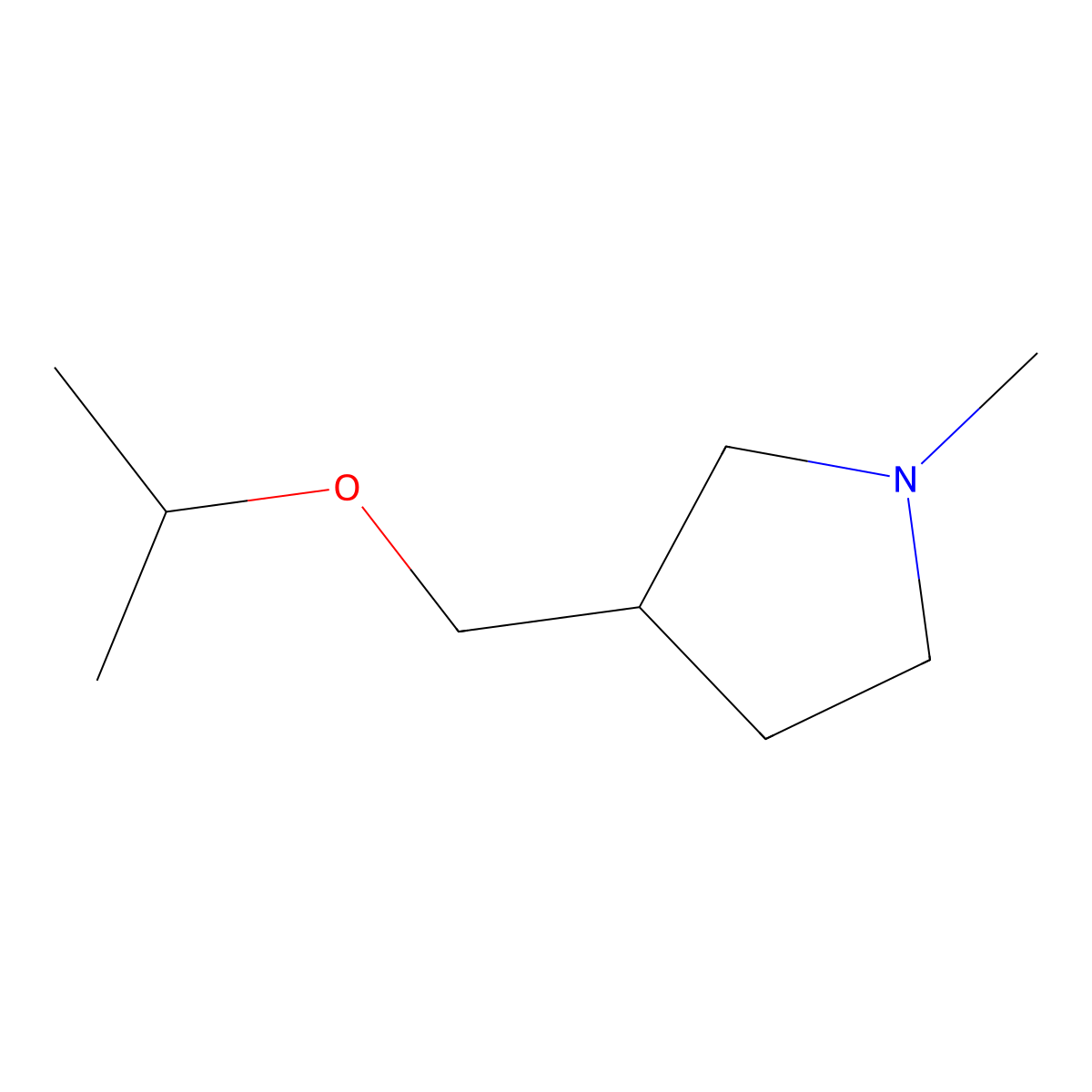 3-(Isopropoxymethyl)-1-methylpyrrolidine molecular structure, CAS 2938997-71-6